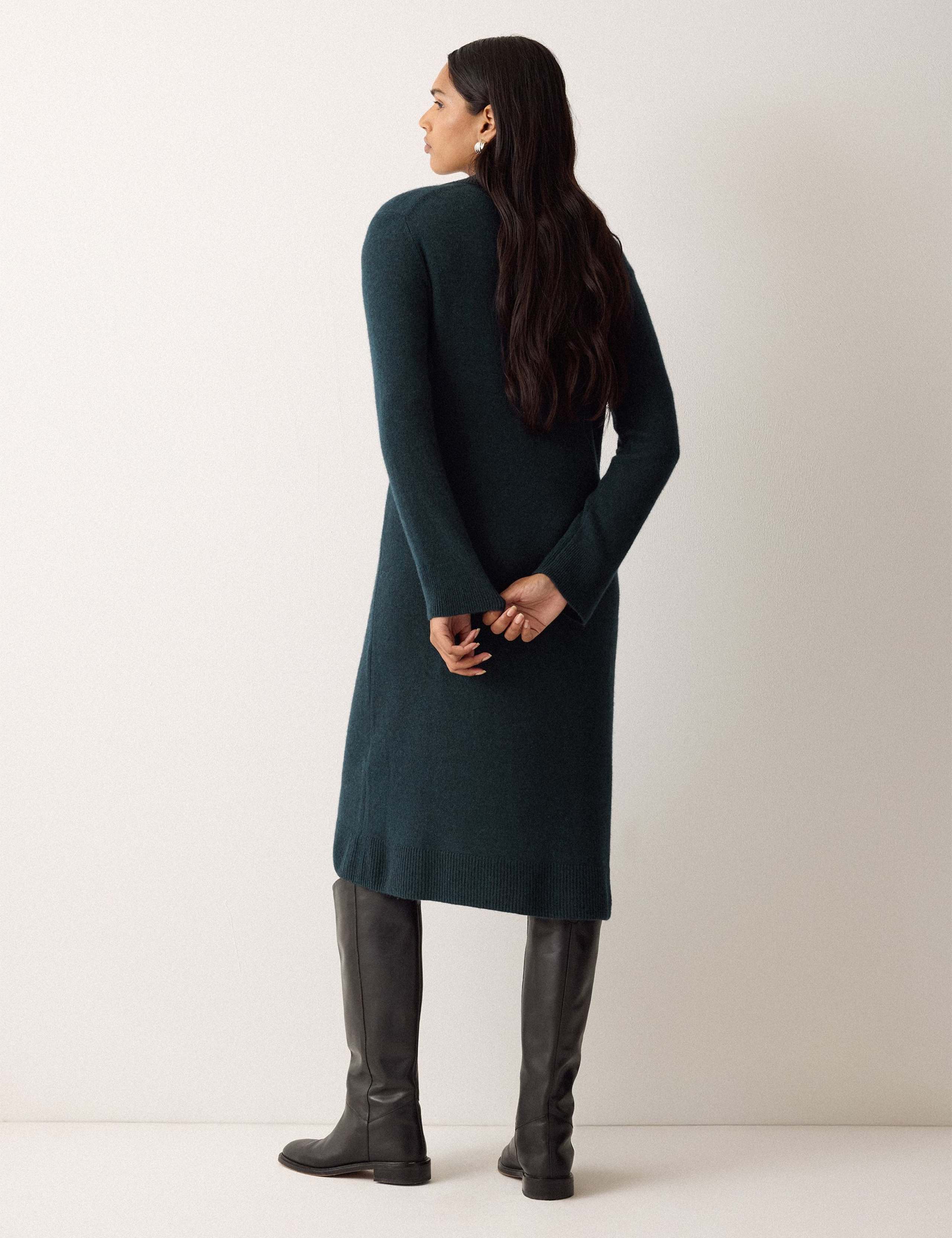 Wool Rich Collared Midi Jumper Dress 4 of 5