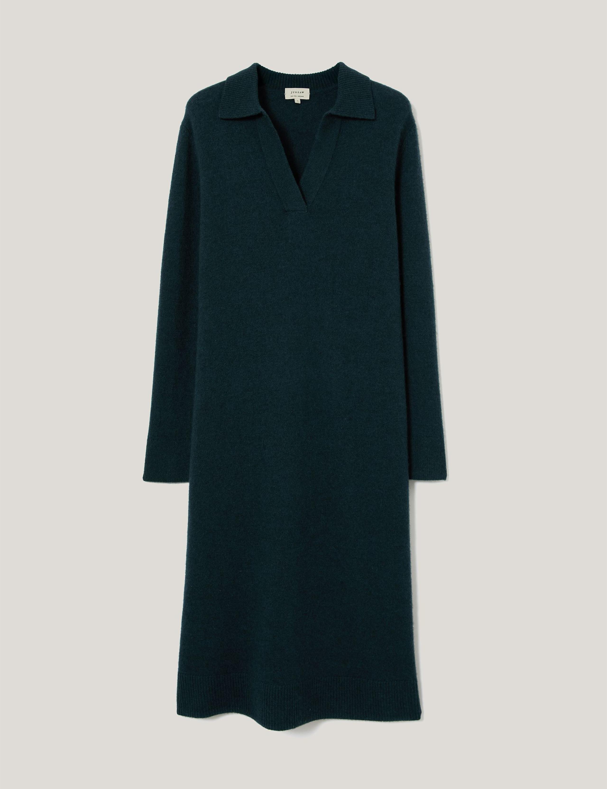 Wool Rich Collared Midi Jumper Dress 2 of 5