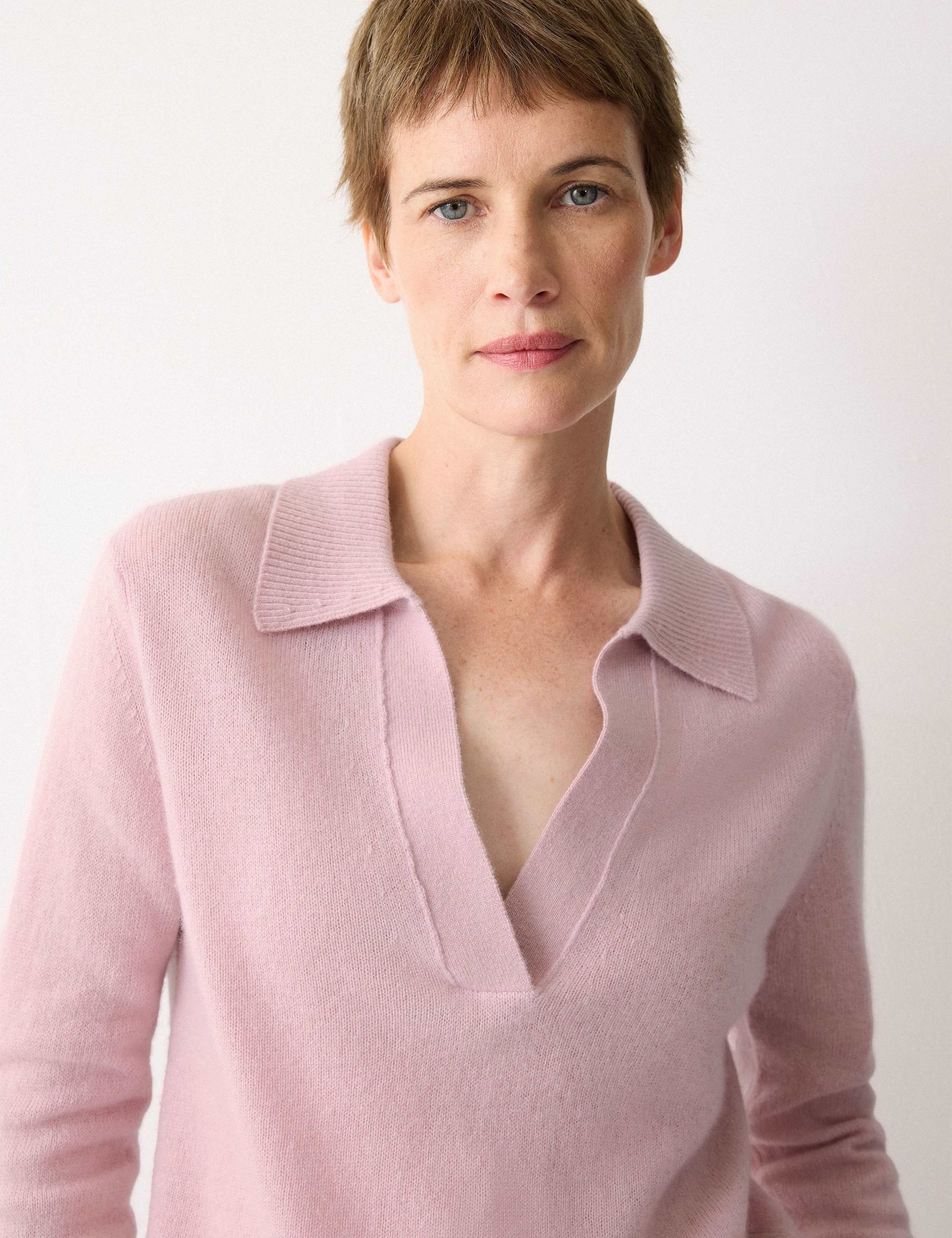 Wool Rich Collared V-Neck Jumper 4 of 5