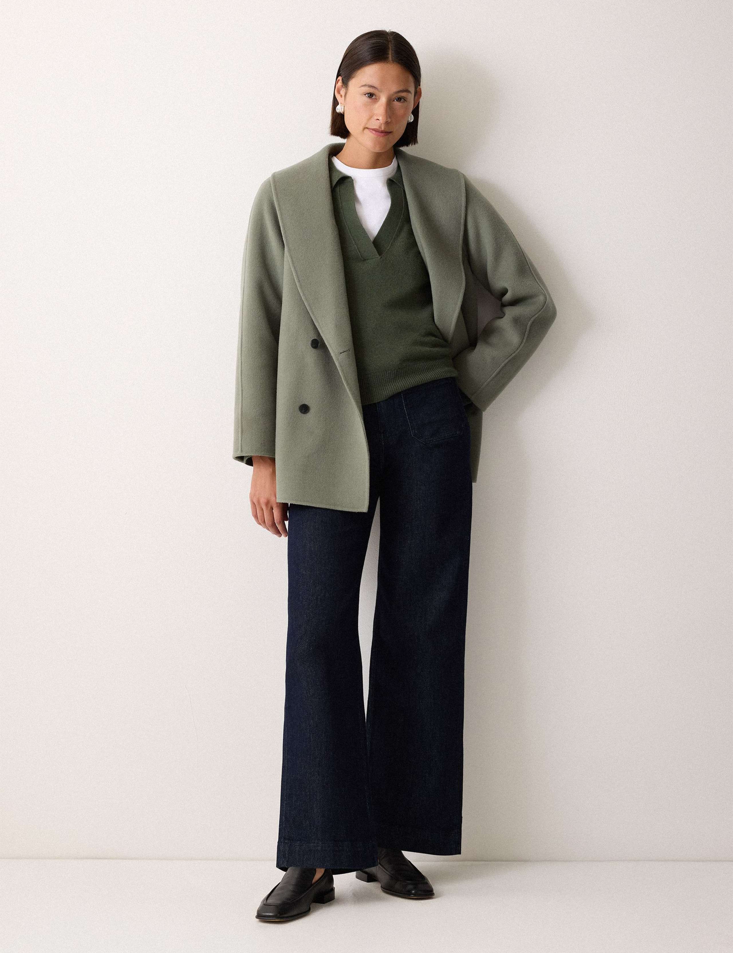 Wool Rich Collared V-Neck Jumper 3 of 5