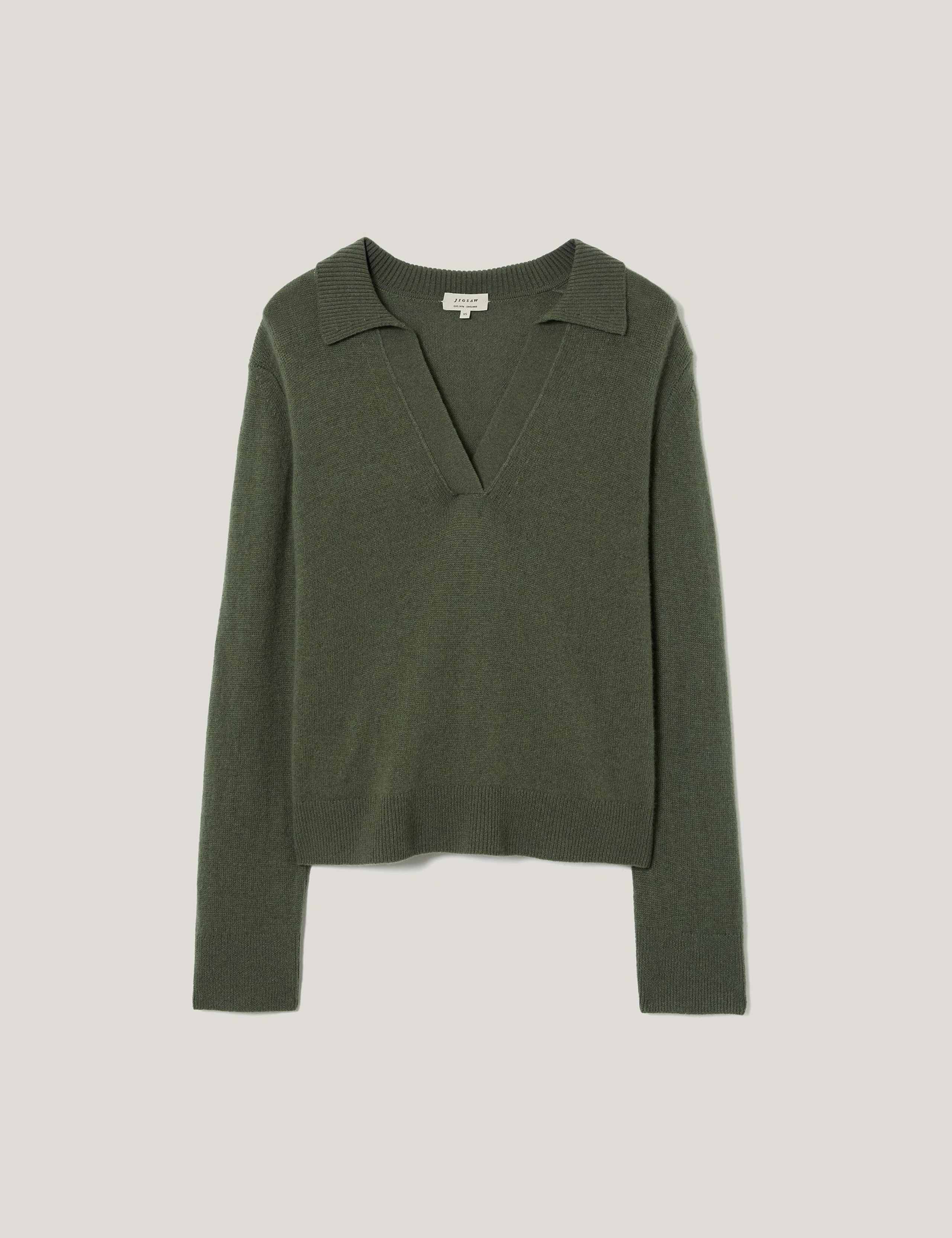 Wool Rich Collared V-Neck Jumper 2 of 5