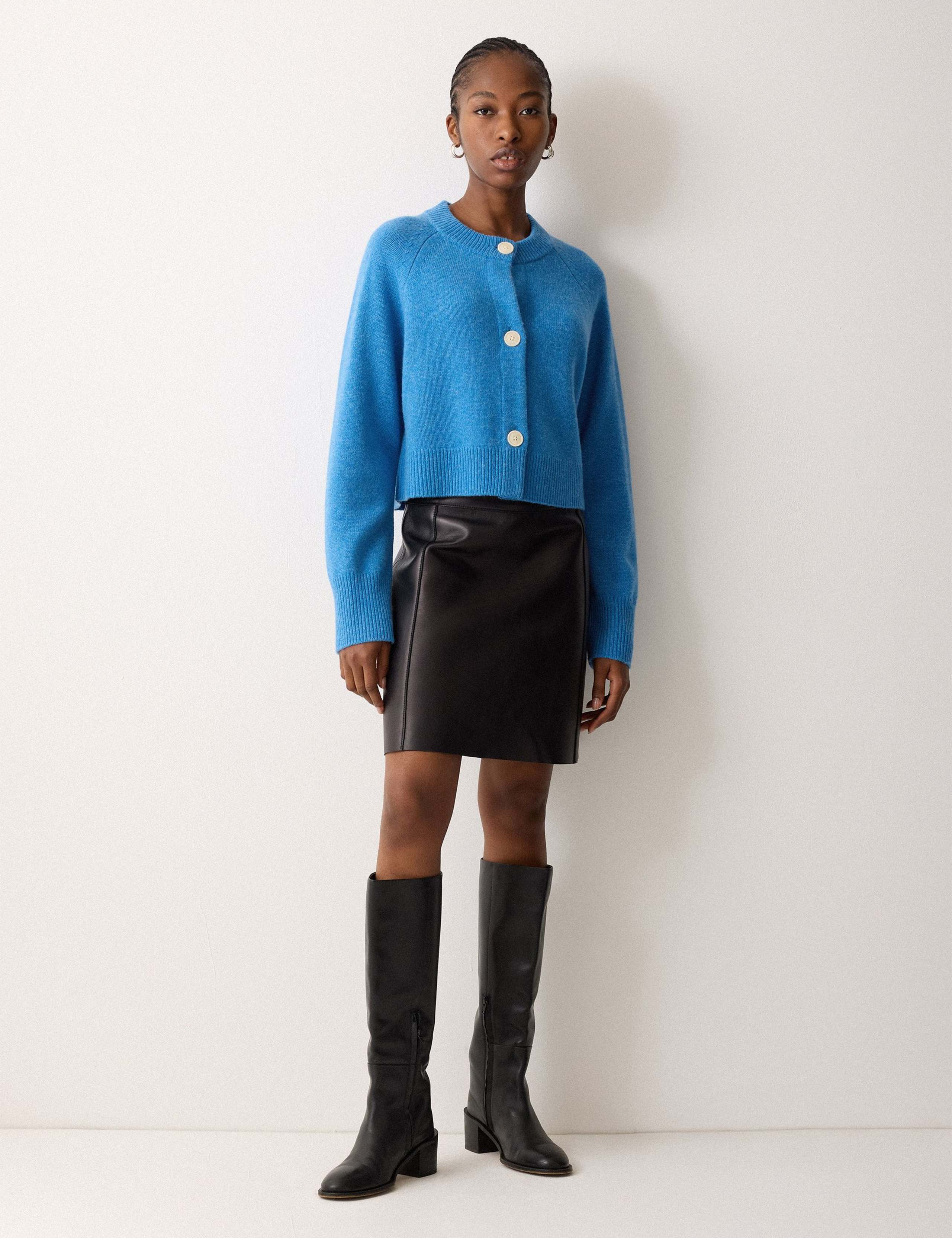 Pure Wool Crew Neck Cropped Cardigan 5 of 5