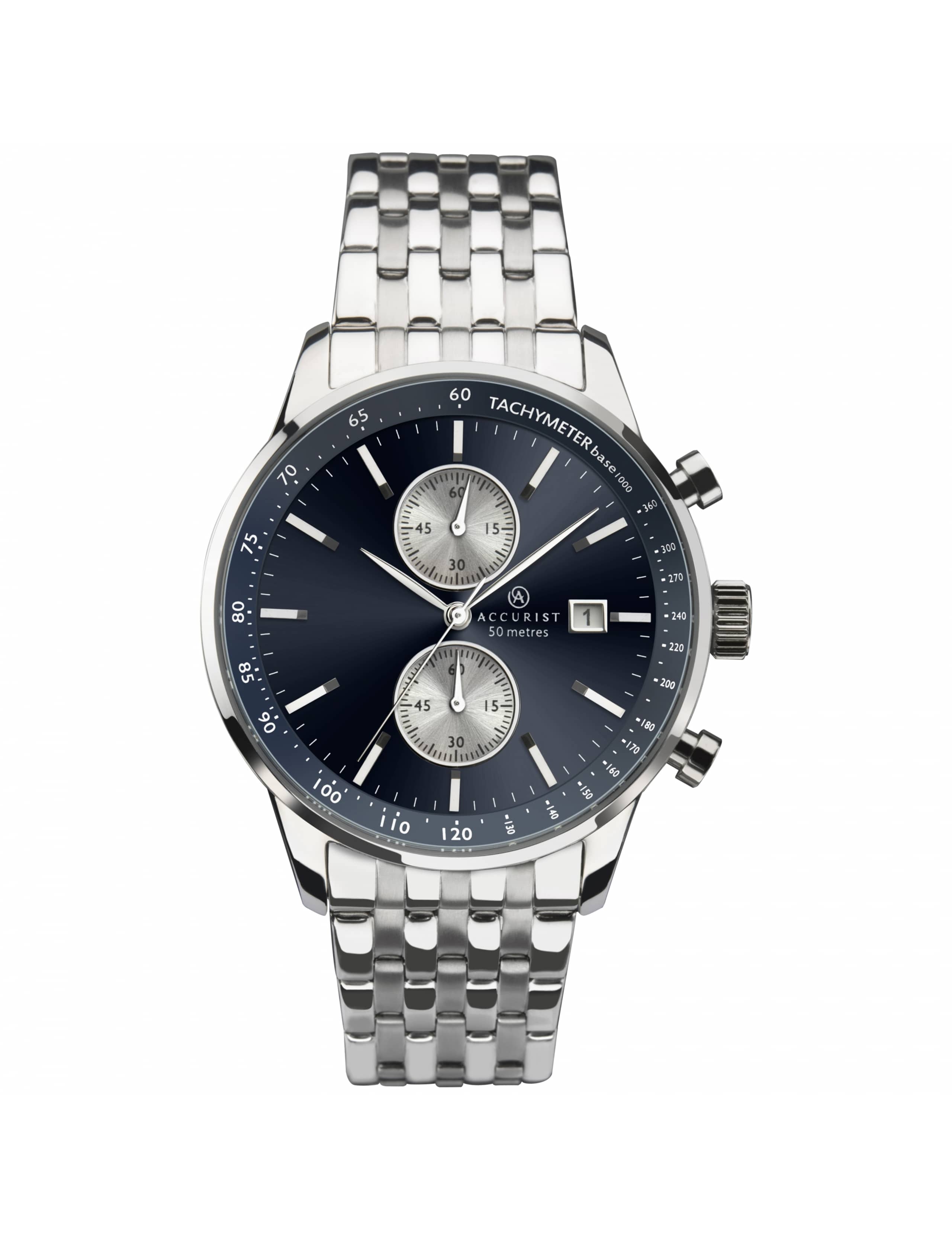Accurist Stainless Steel Chronograph Watch 1 of 7