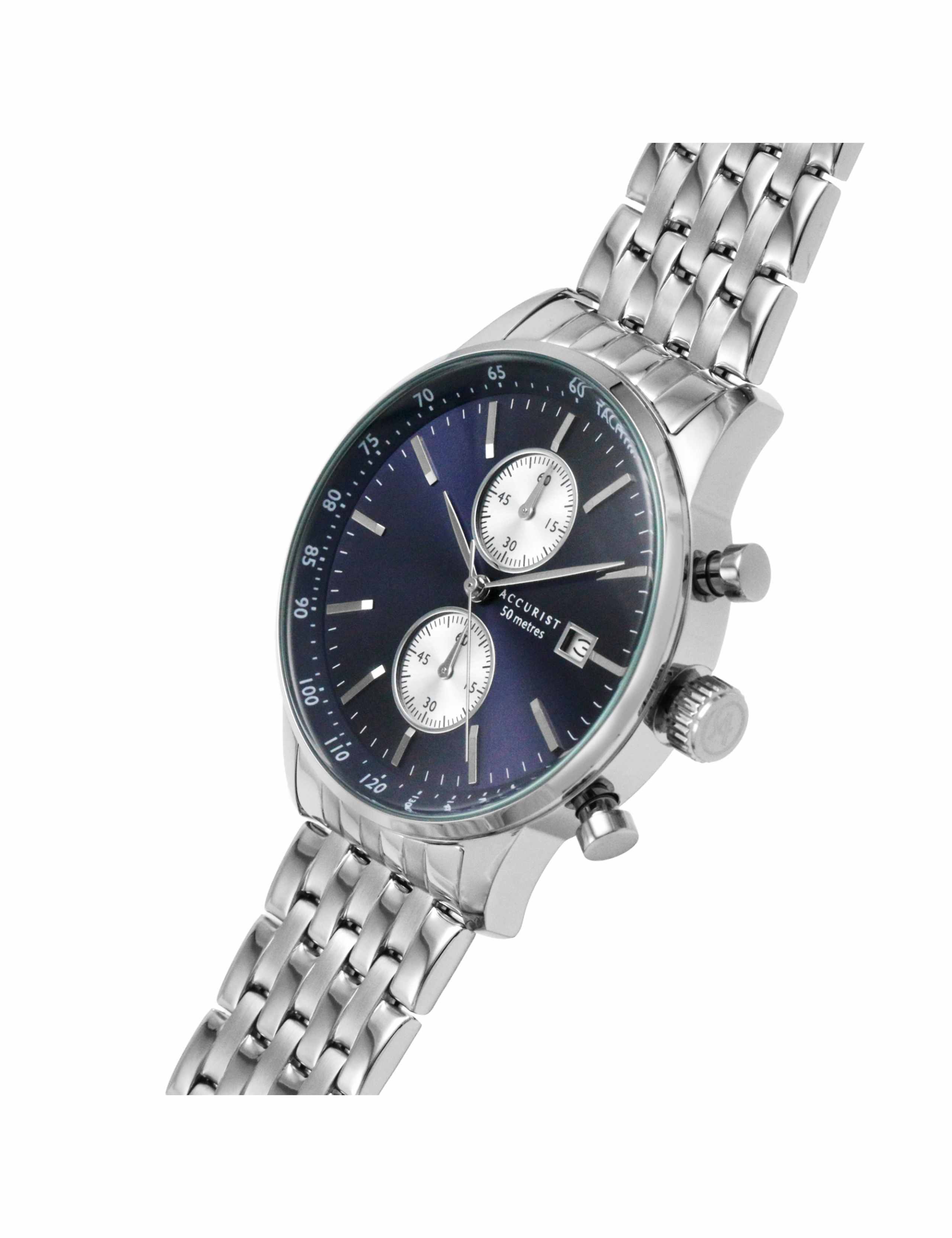 Accurist Stainless Steel Chronograph Watch 3 of 7