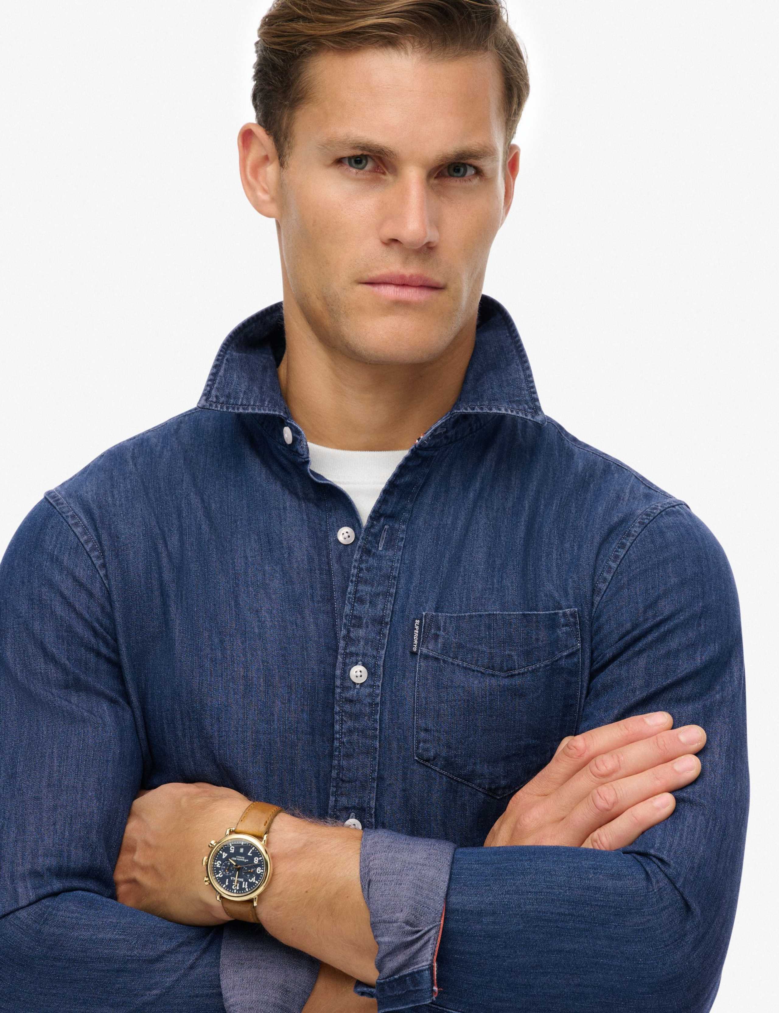 Relaxed Fit Pure Cotton Denim Shirt 2 of 3