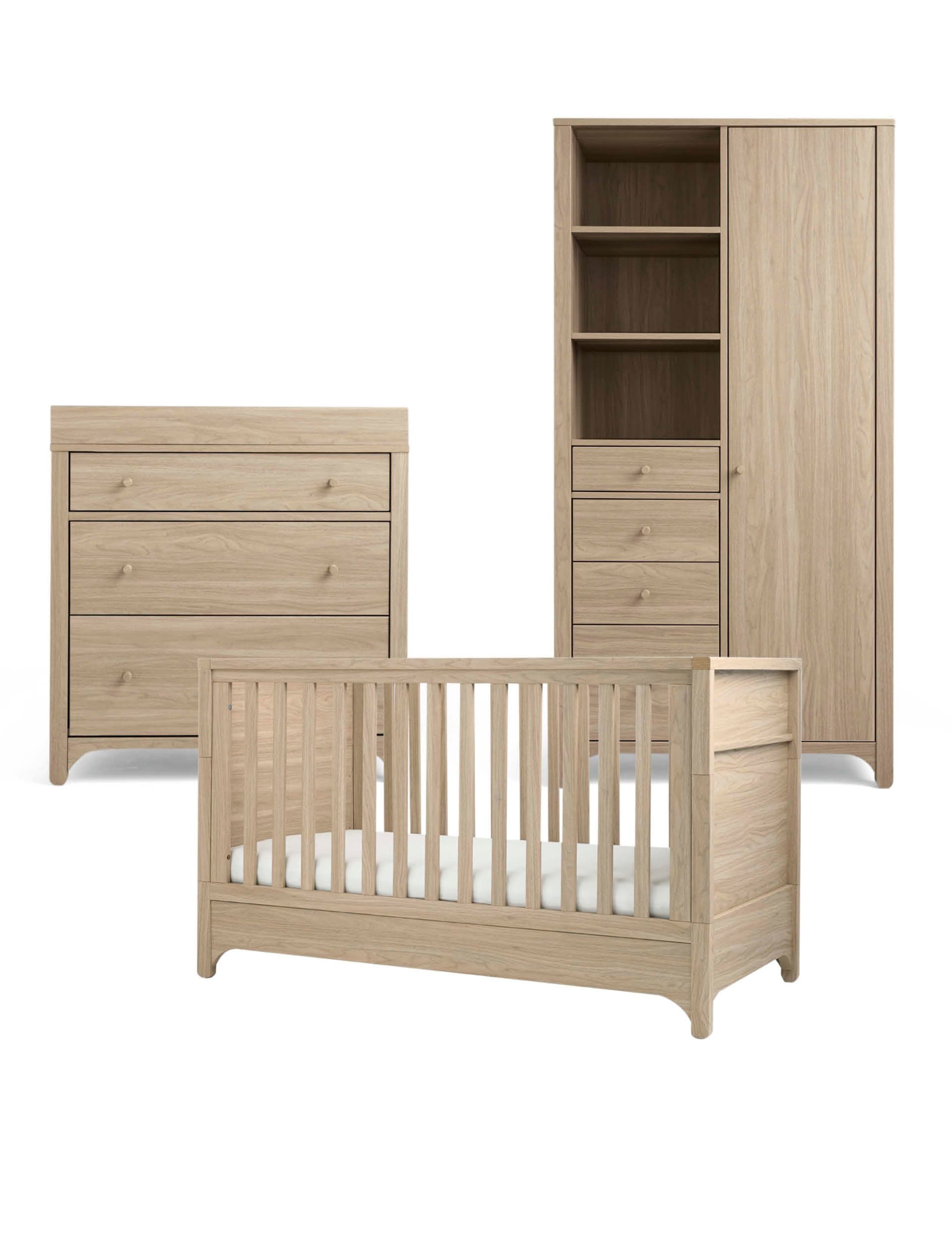 Barton Cot Bed, 3 Drawer Chest & Wardrobe Set 2 of 7
