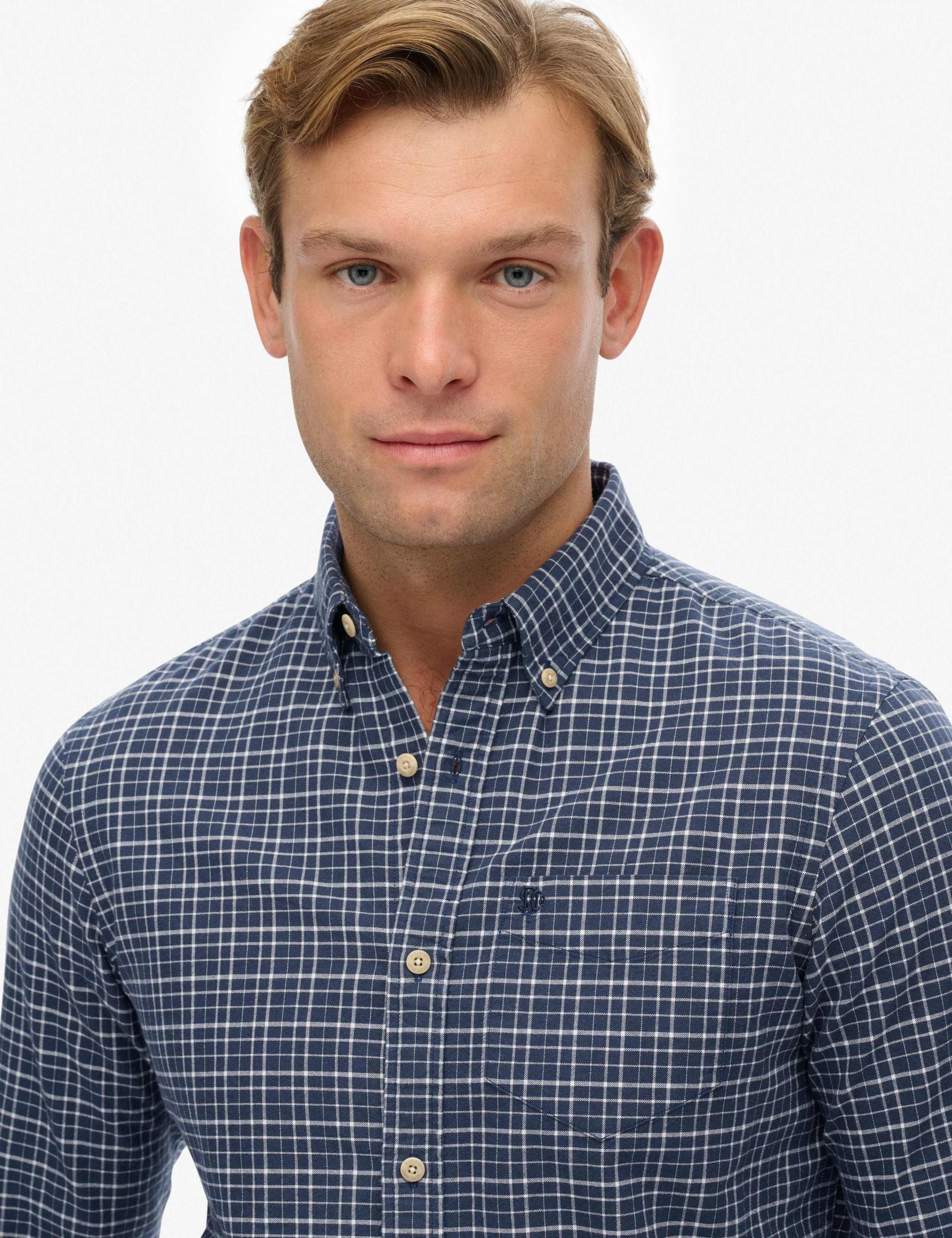 Relaxed Fit Pure Cotton Checked Oxford Shirt 3 of 6