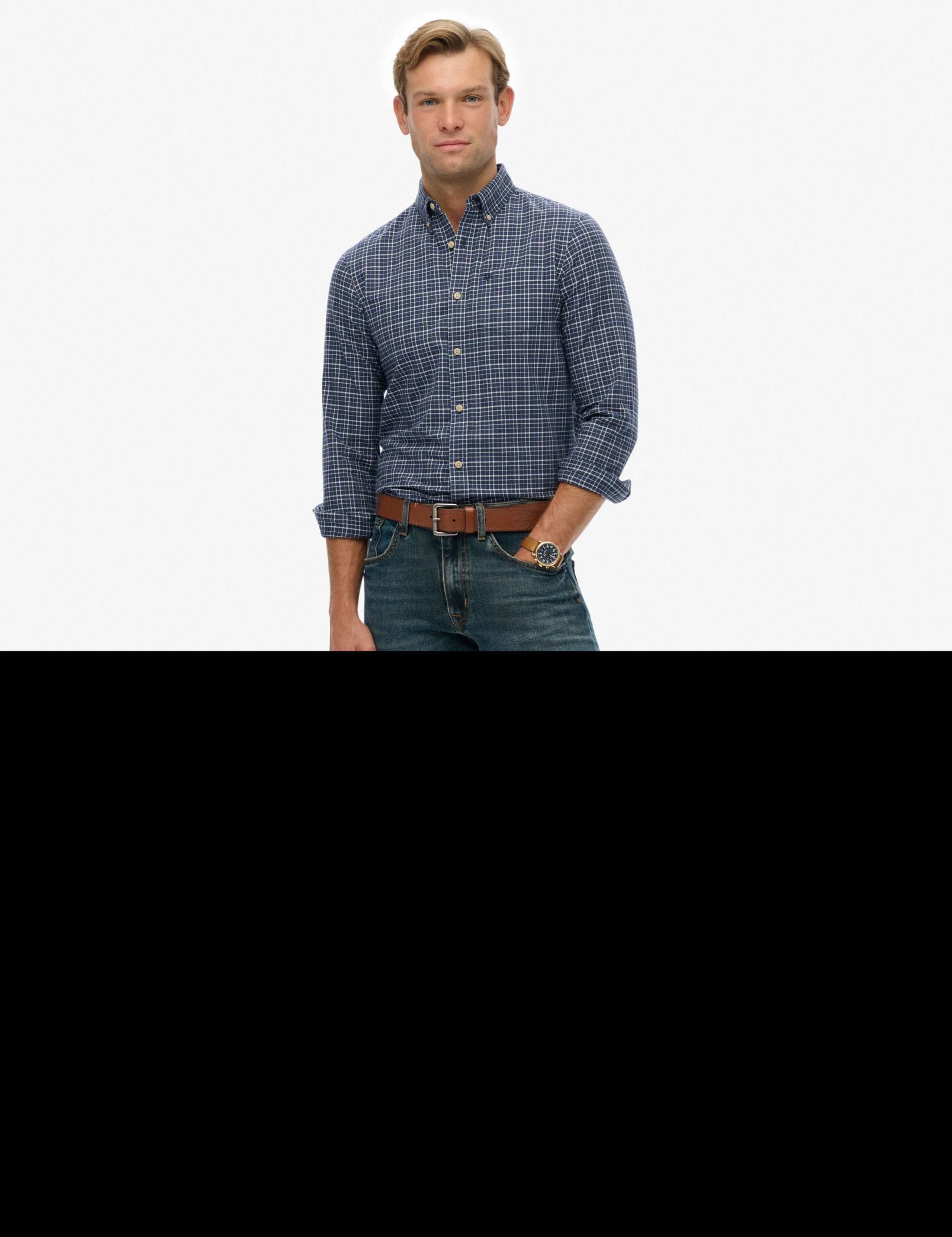 Relaxed Fit Pure Cotton Checked Oxford Shirt 4 of 6