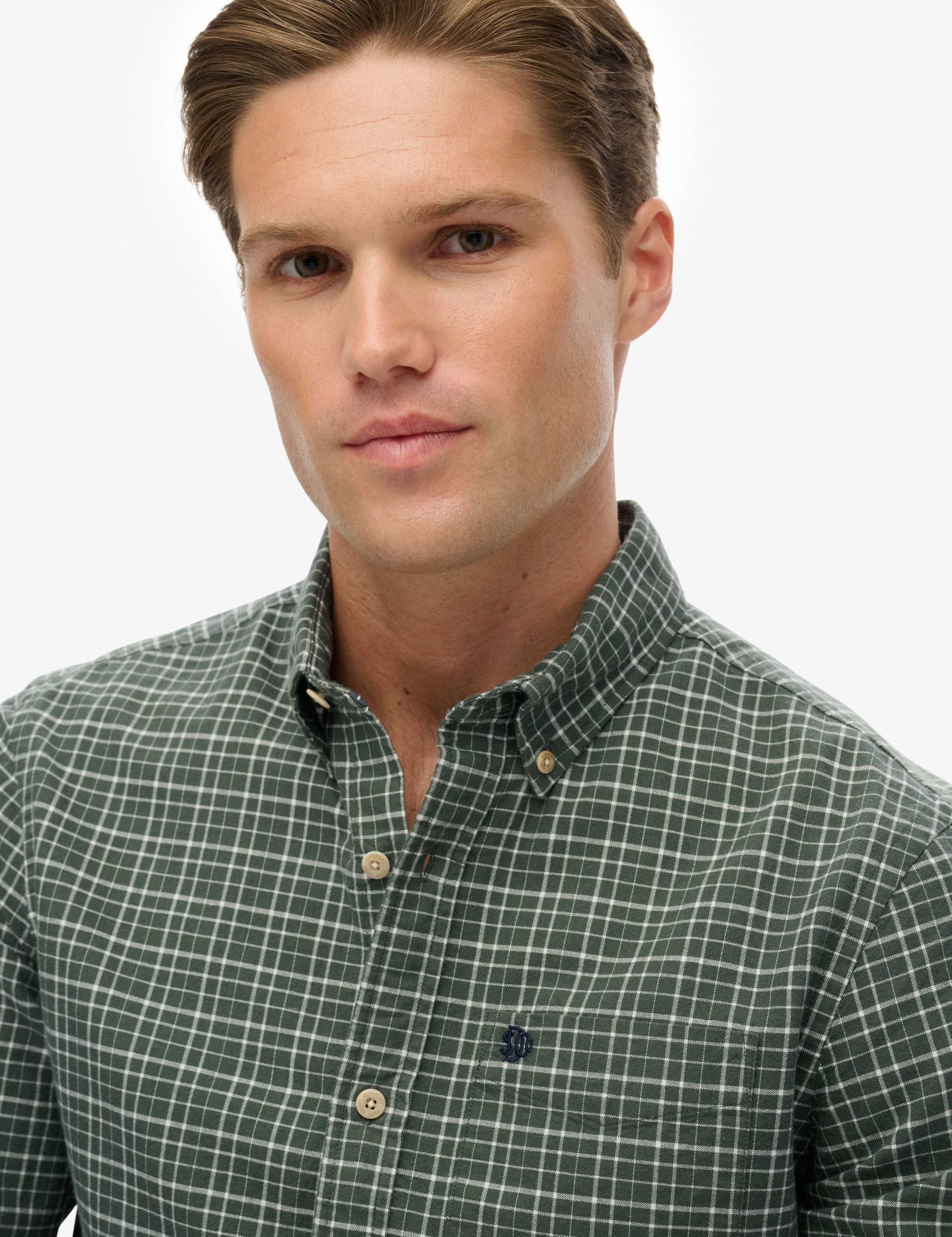 Relaxed Fit Pure Cotton Checked Oxford Shirt 2 of 4