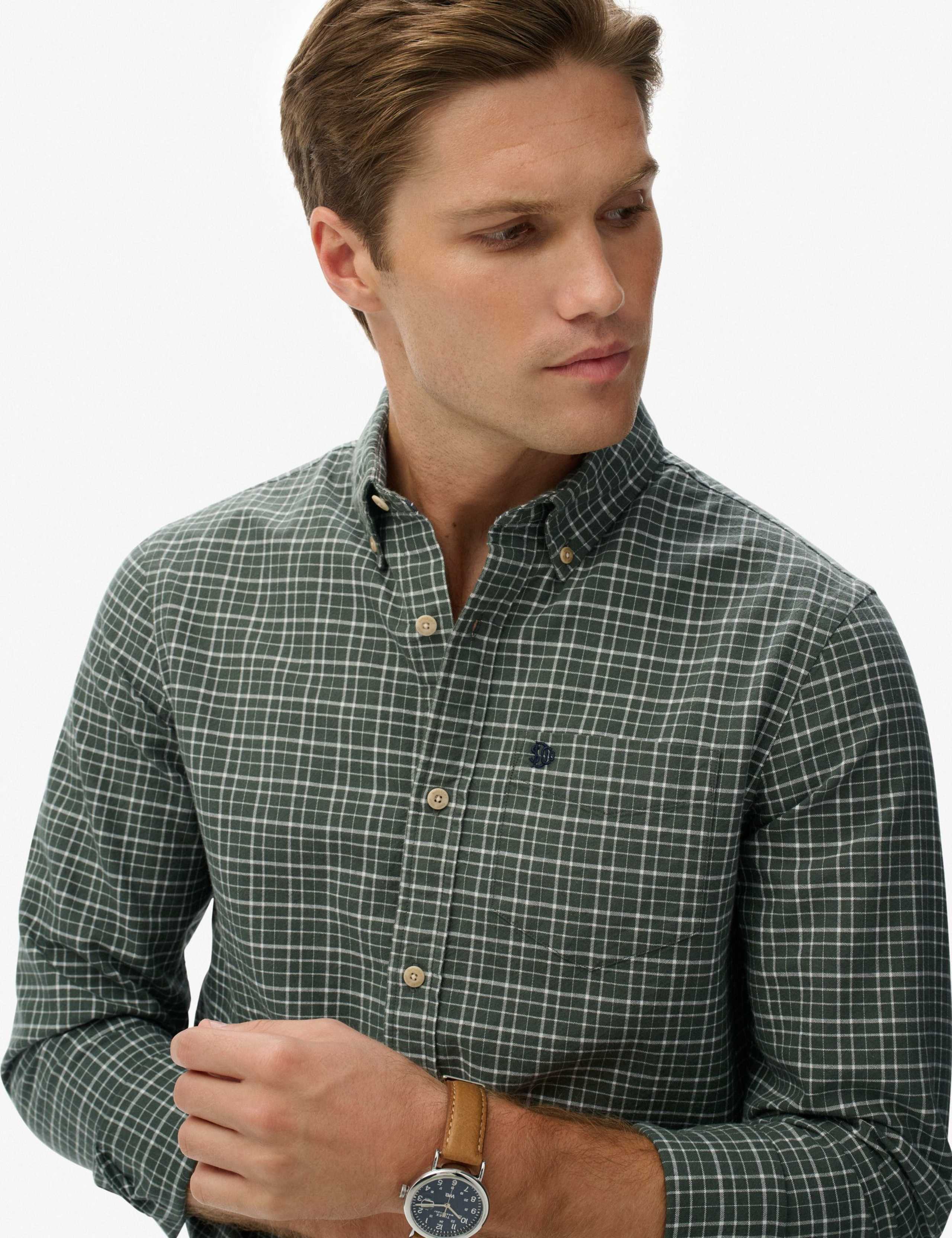 Relaxed Fit Pure Cotton Checked Oxford Shirt 3 of 4