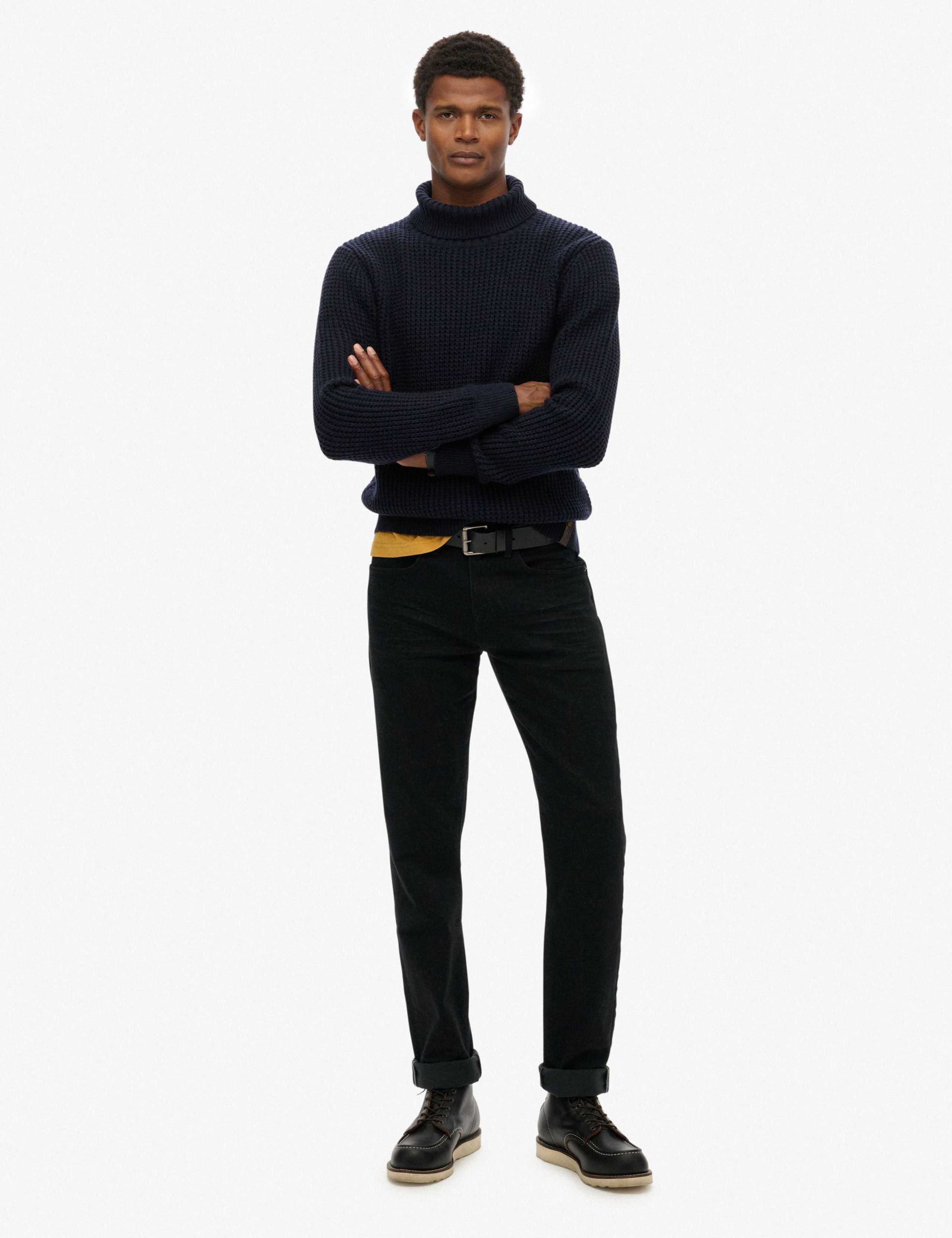 Textured Roll Neck Jumper with Wool 2 of 3