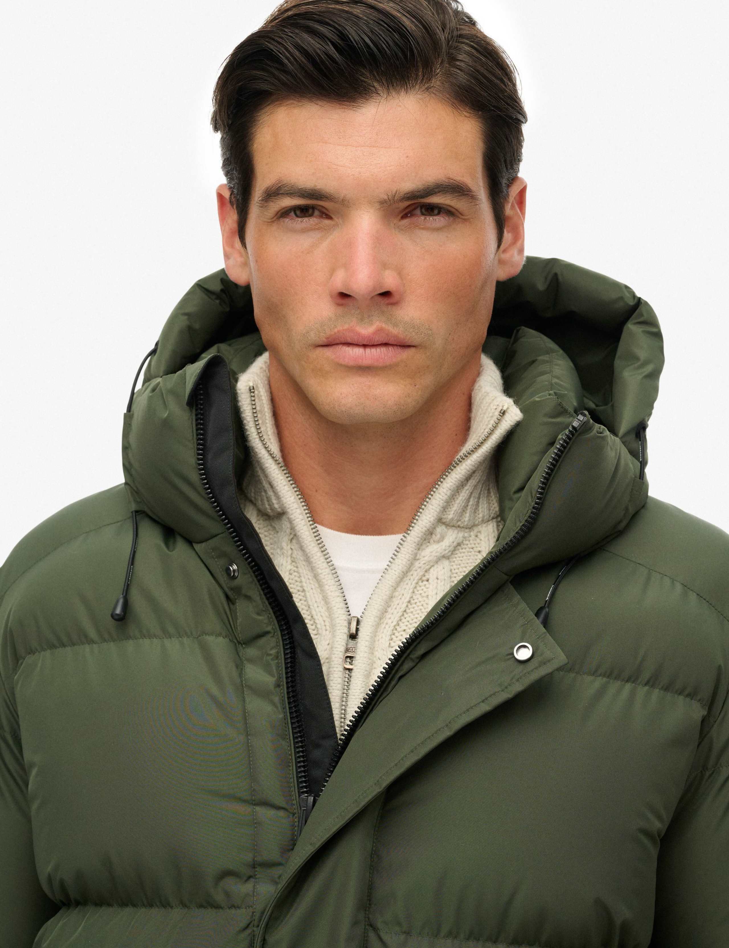 Hooded Sports Puffer Coat 2 of 7