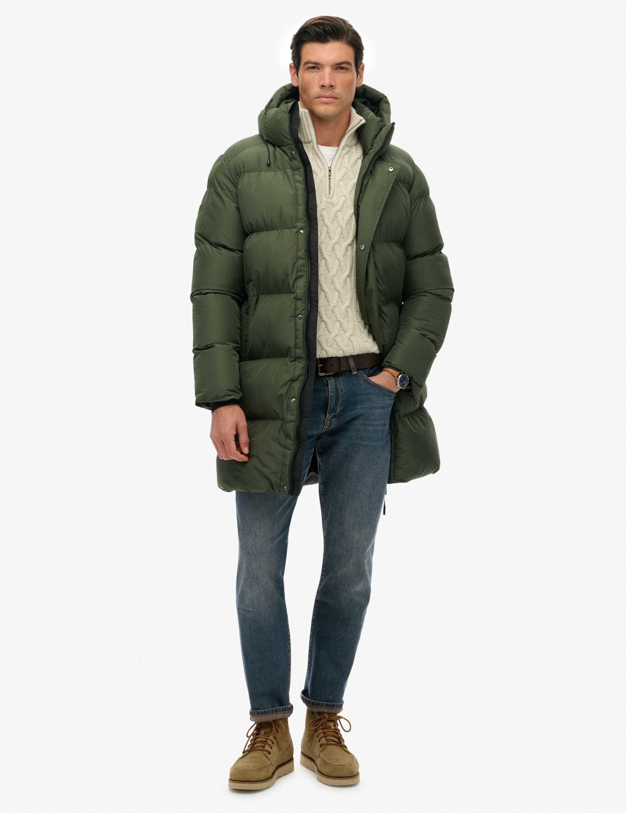 Hooded Sports Puffer Coat 4 of 7