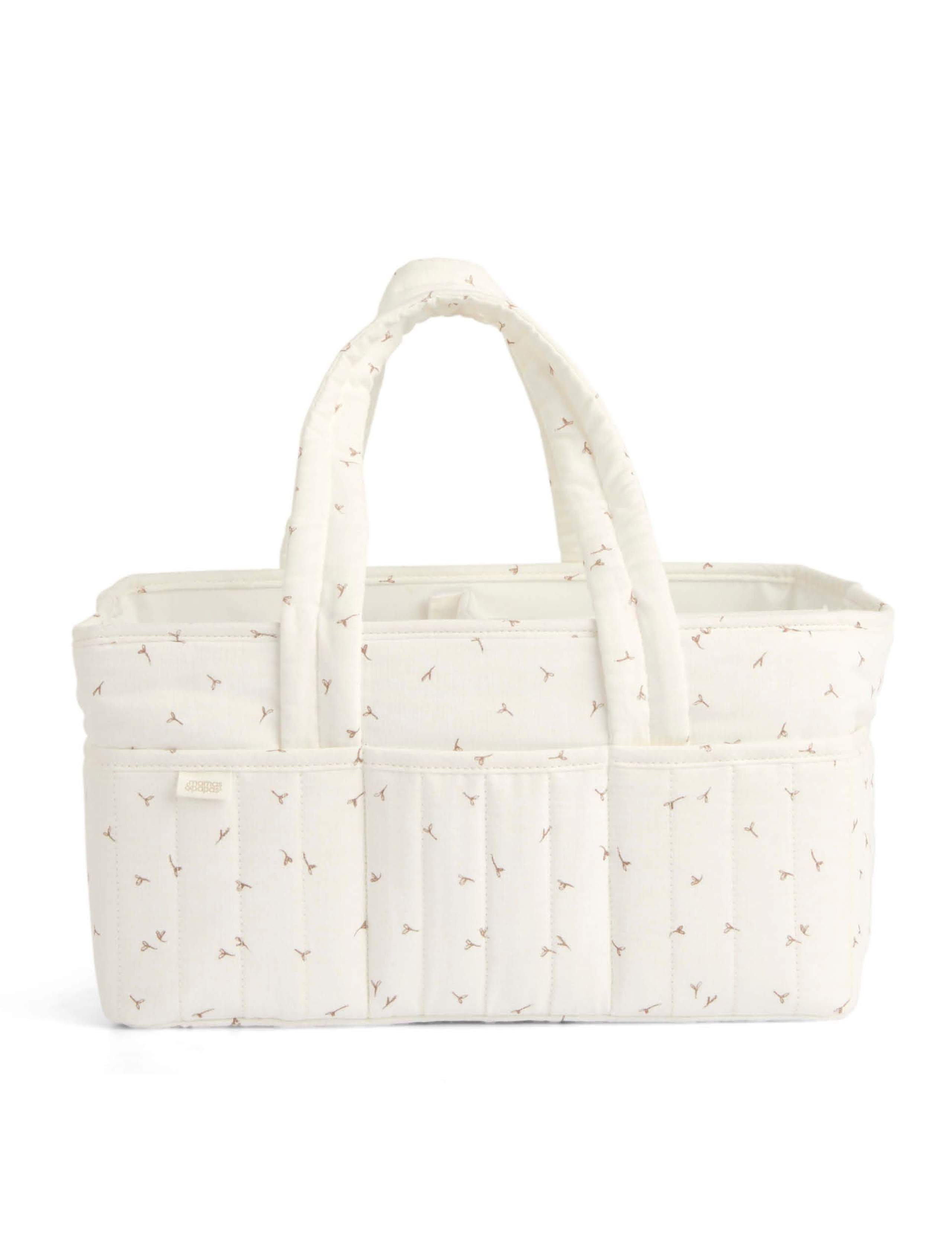 Pure Cotton Seedling Print Nappy Caddy Bag 2 of 3