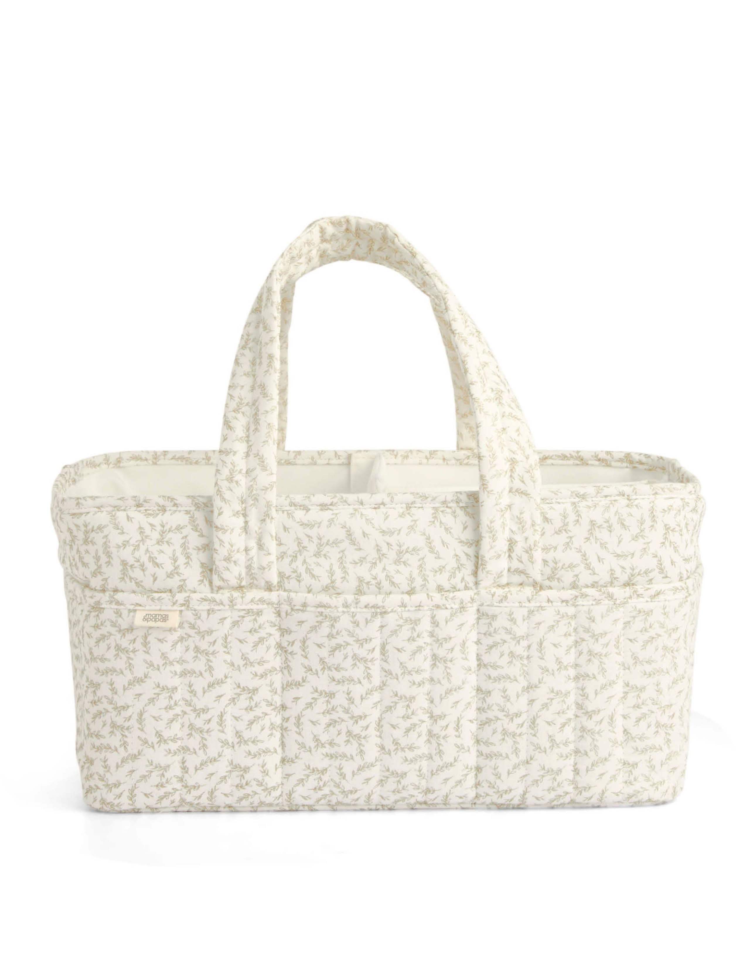 Pure Cotton Leaf Print Nappy Caddy Bag 2 of 3