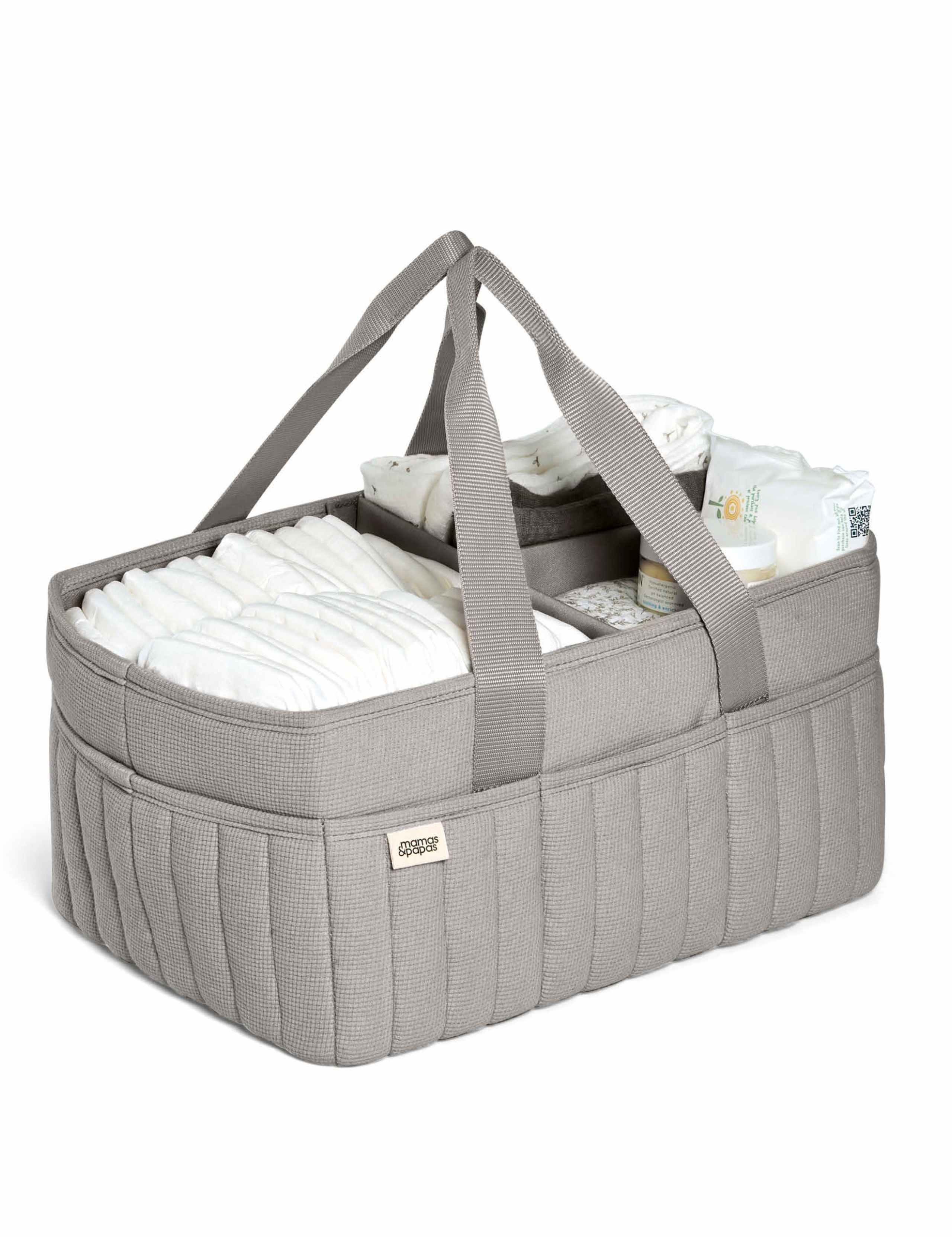 Pure Cotton Waffle Nappy Caddy Bag 5 of 6