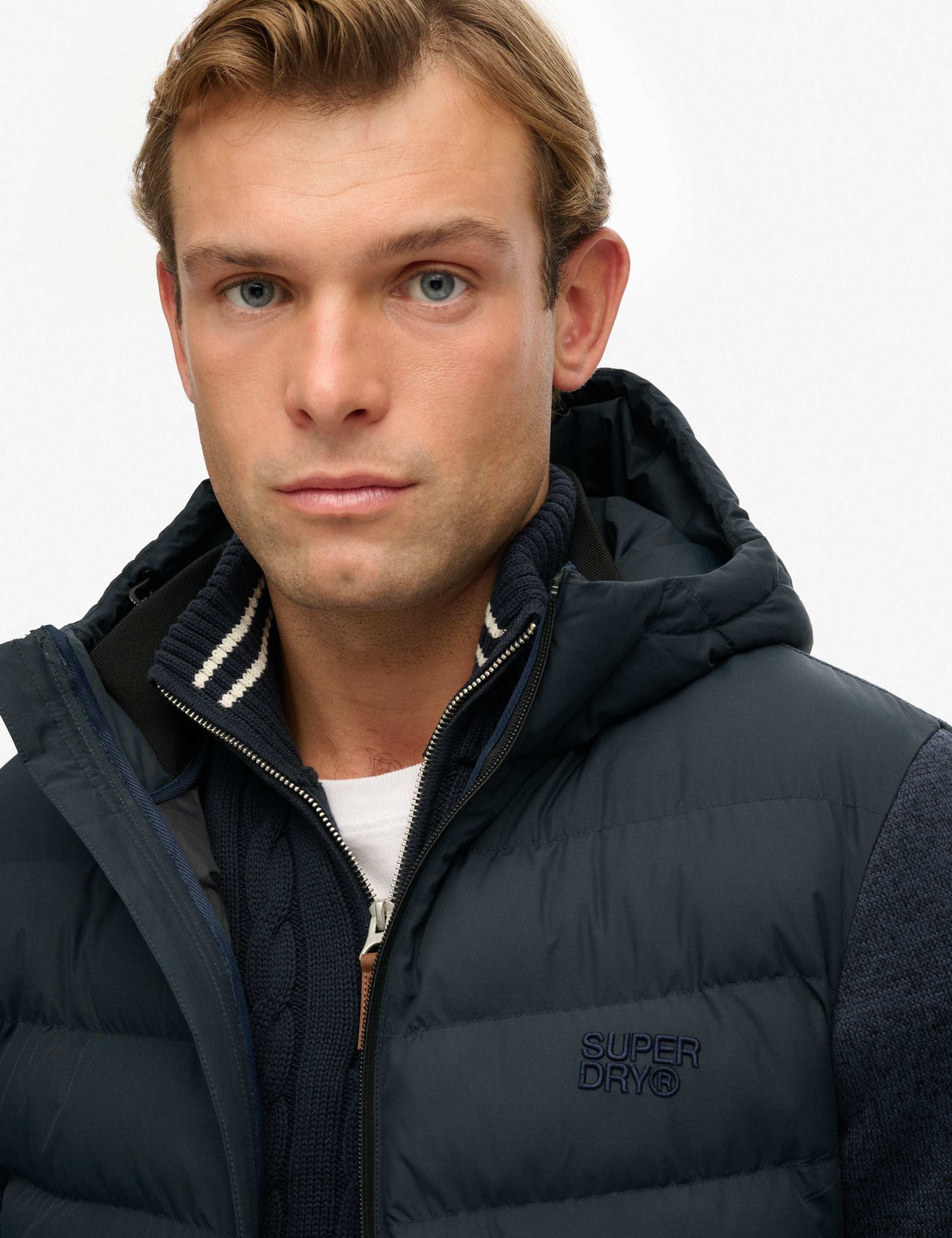 Hooded Storm Knitted Hybrid Jacket 7 of 7