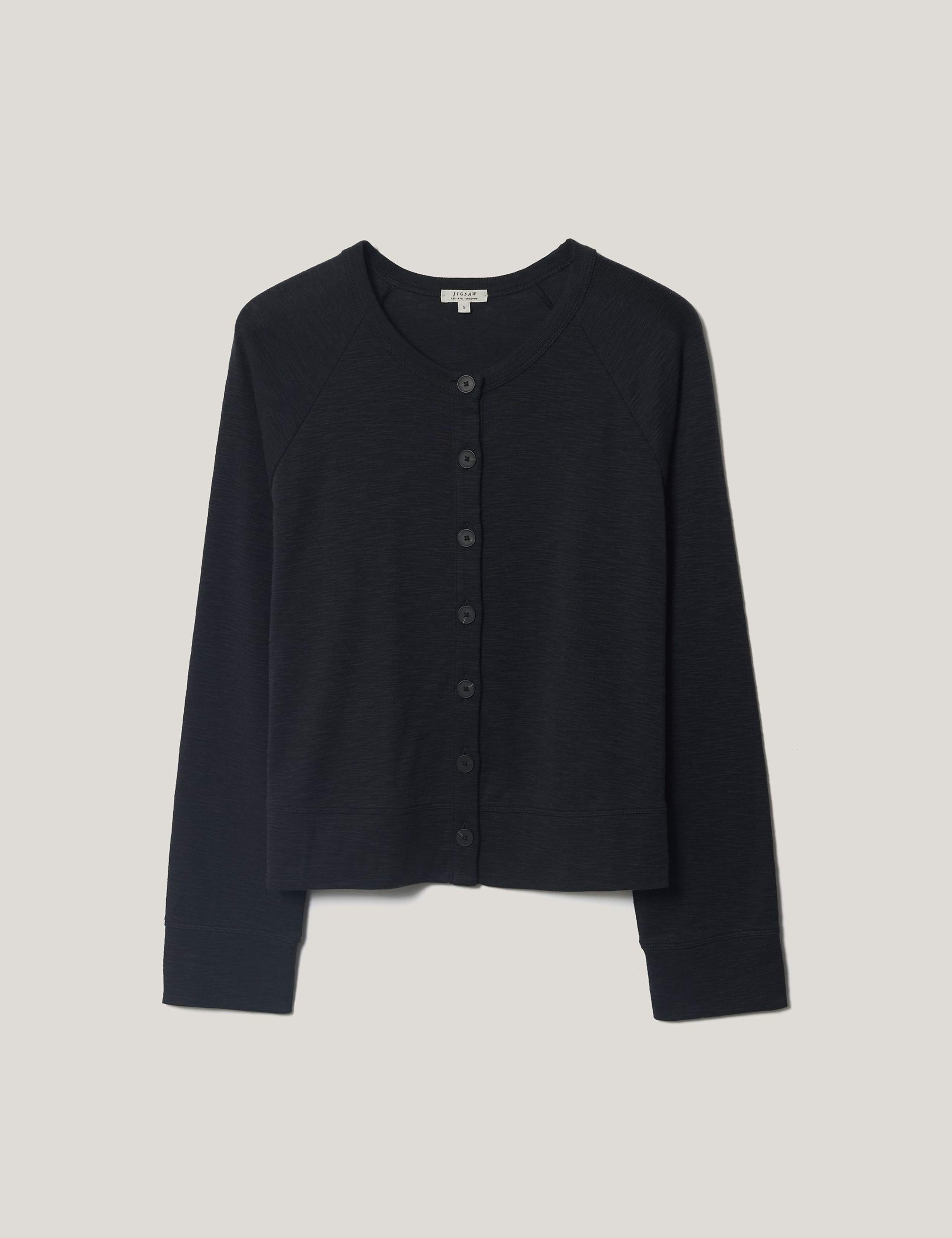 Pure Cotton Crew Neck Cardigan 2 of 5