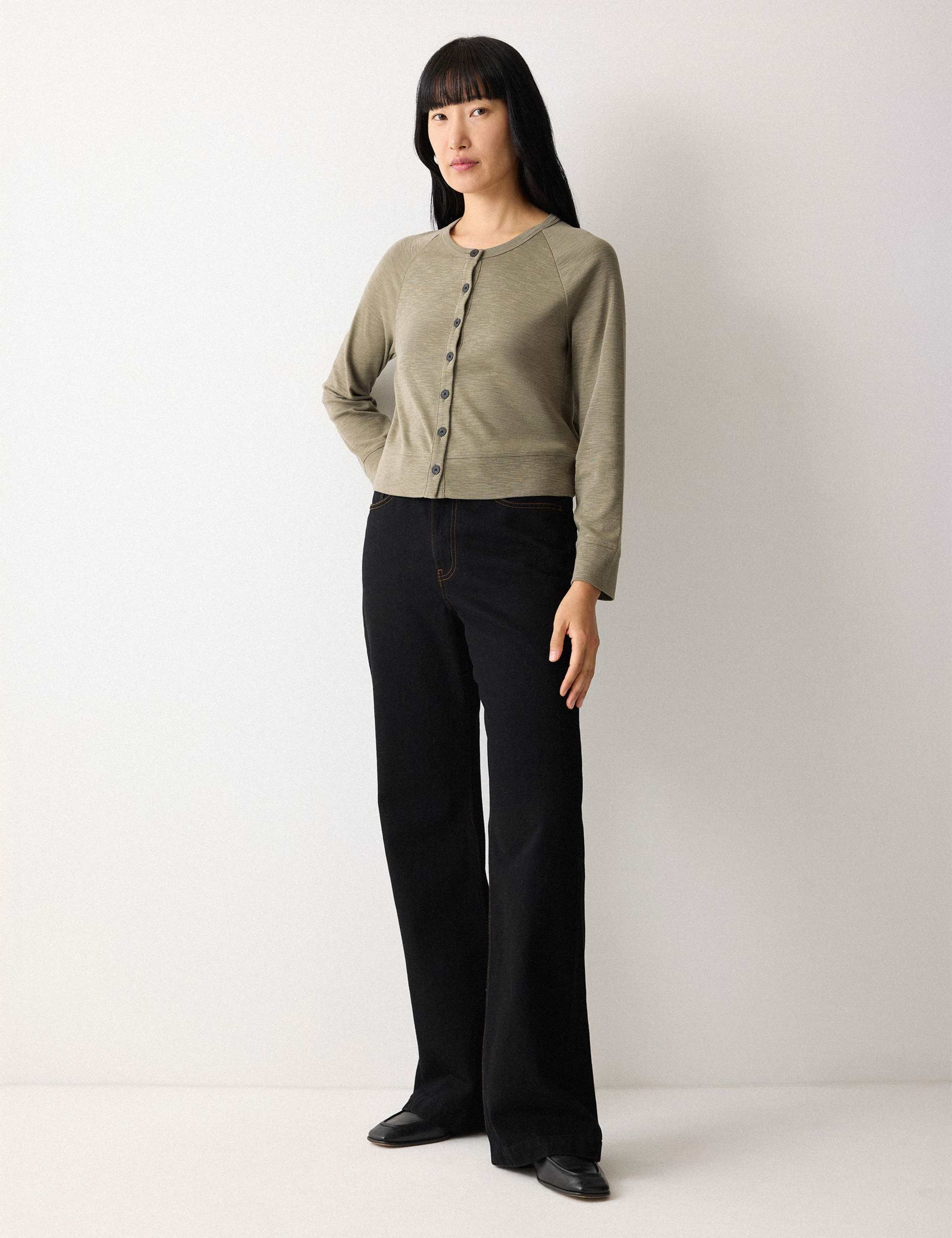 Pure Cotton Crew Neck Cardigan 3 of 5