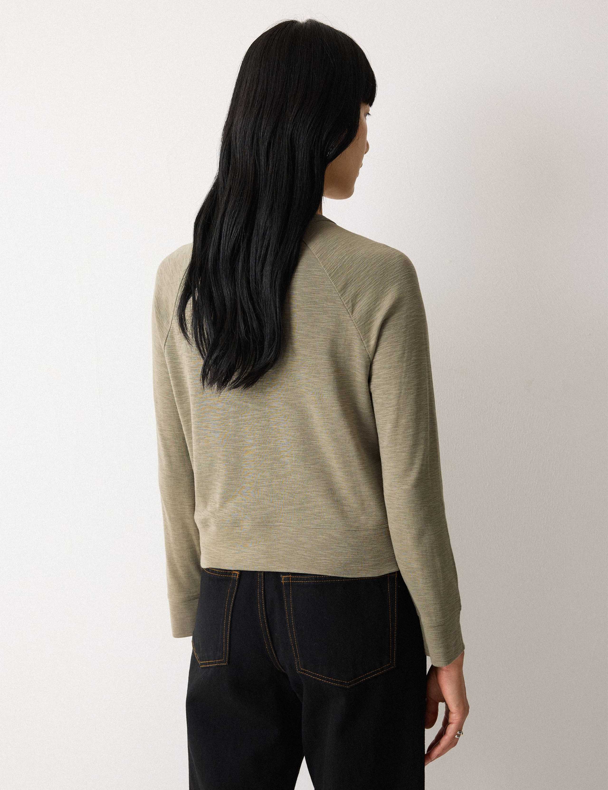 Pure Cotton Crew Neck Cardigan 4 of 5