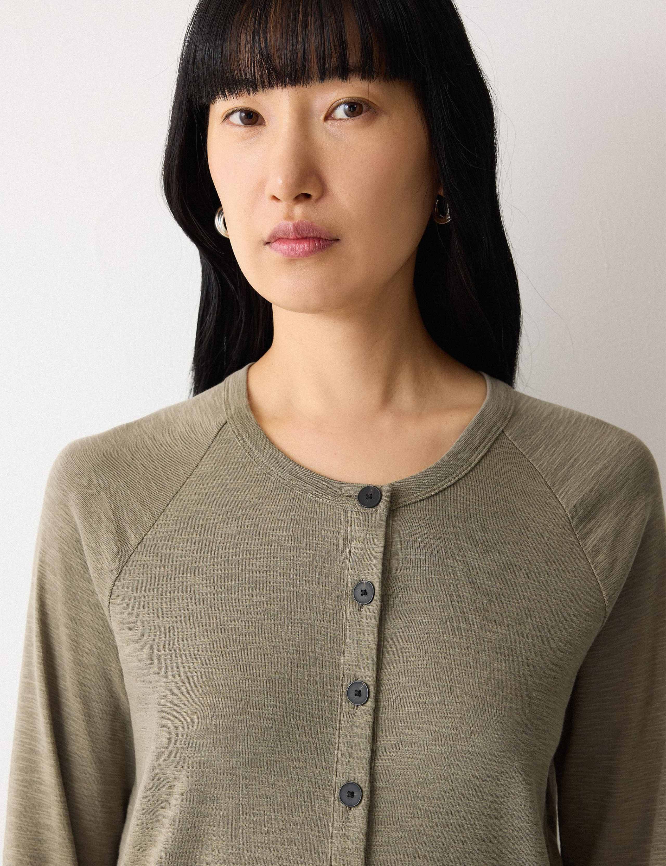 Pure Cotton Crew Neck Cardigan 5 of 5