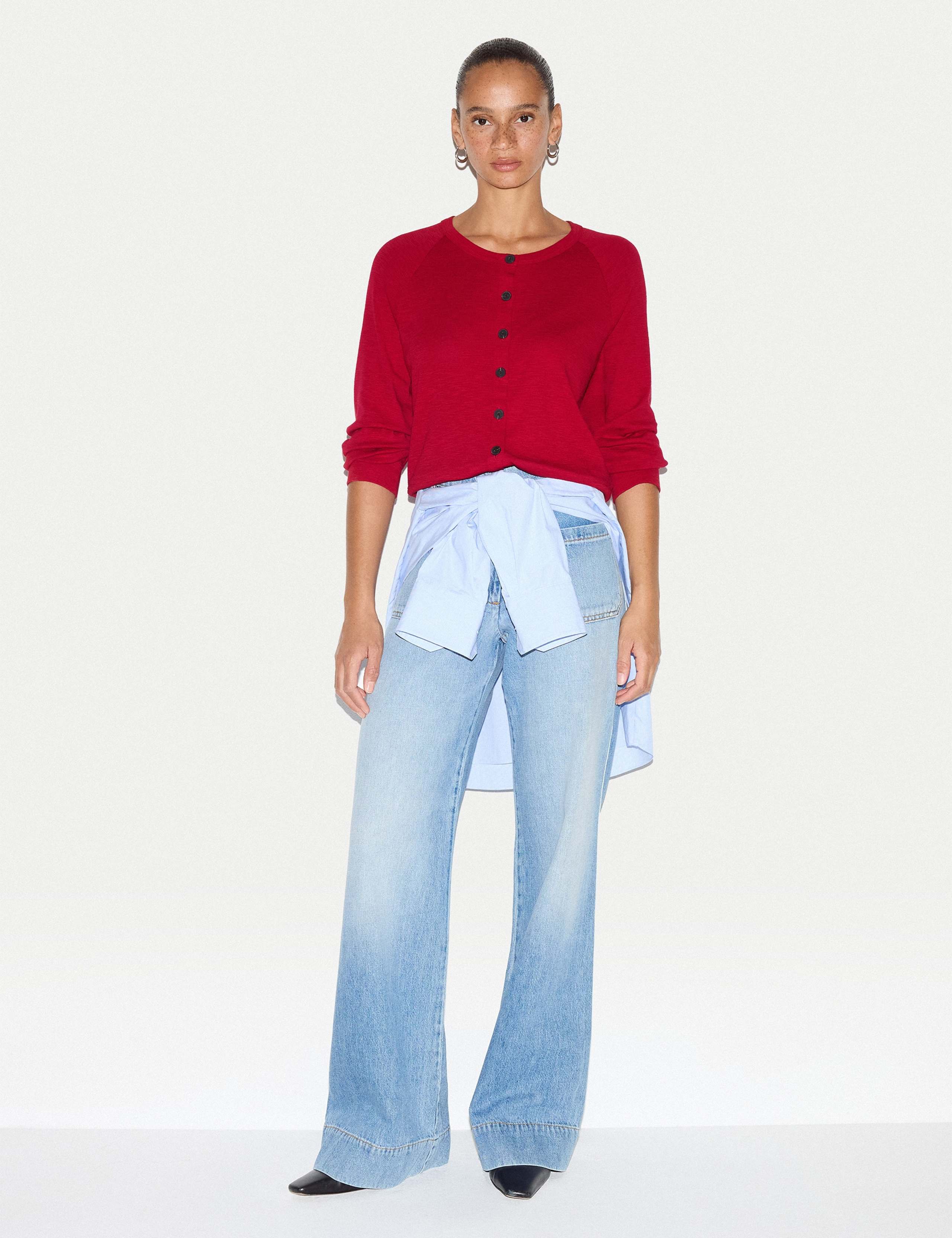 Pure Cotton Crew Neck Cardigan 4 of 5