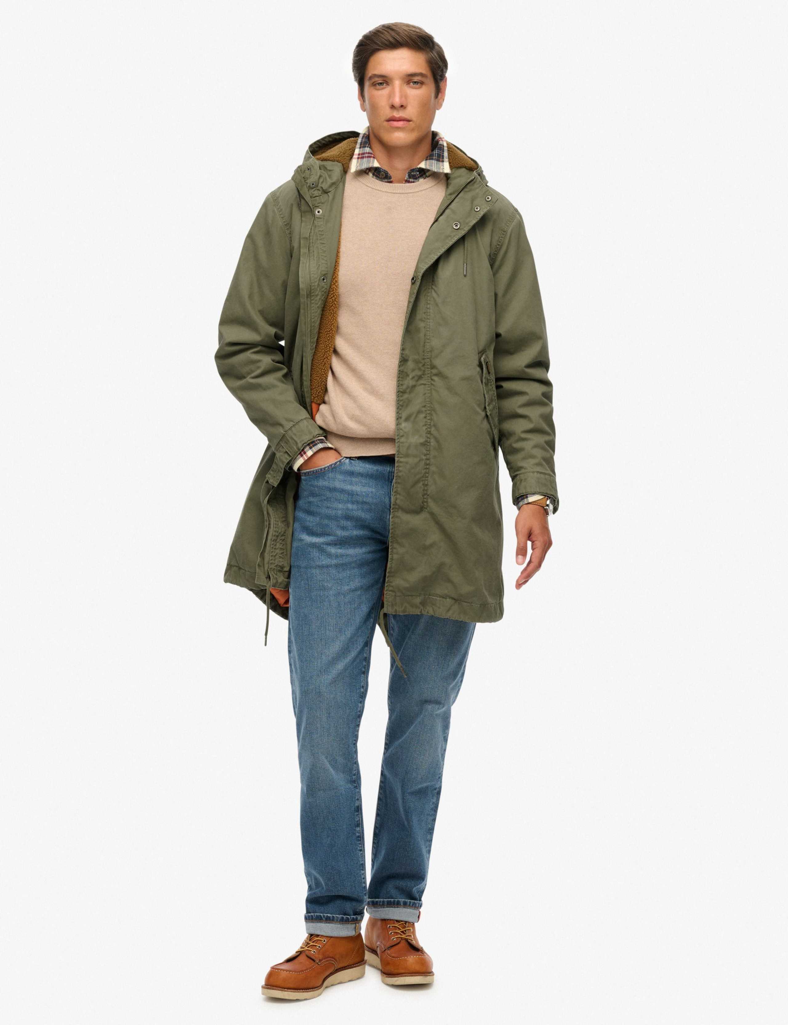 Pure Cotton Hooded Utility Parka Jacket 3 of 4