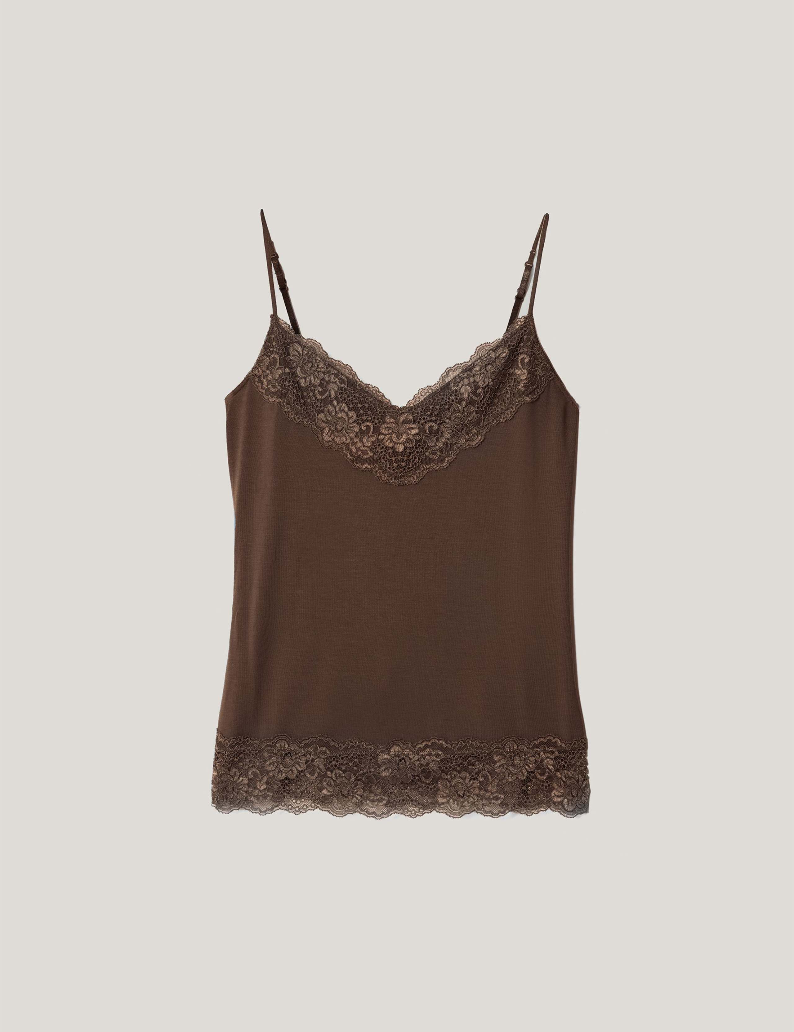 Modal Rich V-Neck Lace Vest 2 of 6