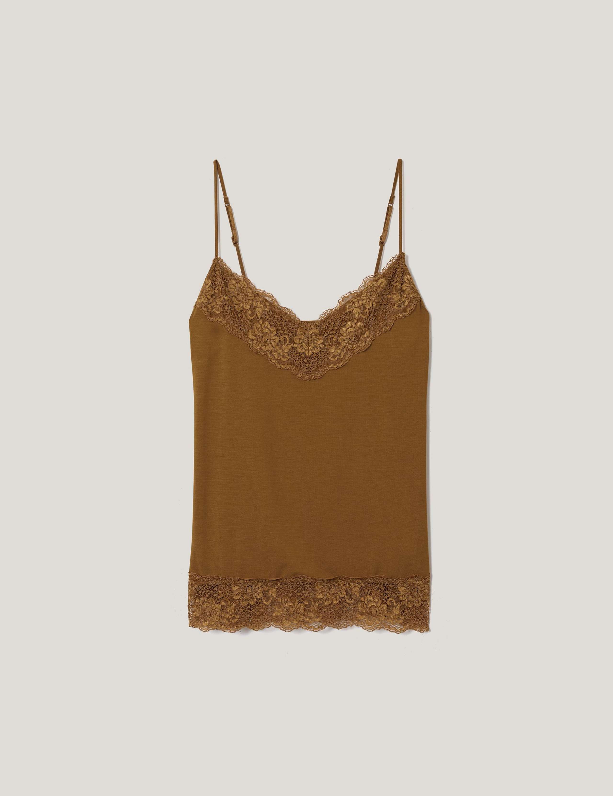 Modal Rich V-Neck Lace Vest 2 of 5