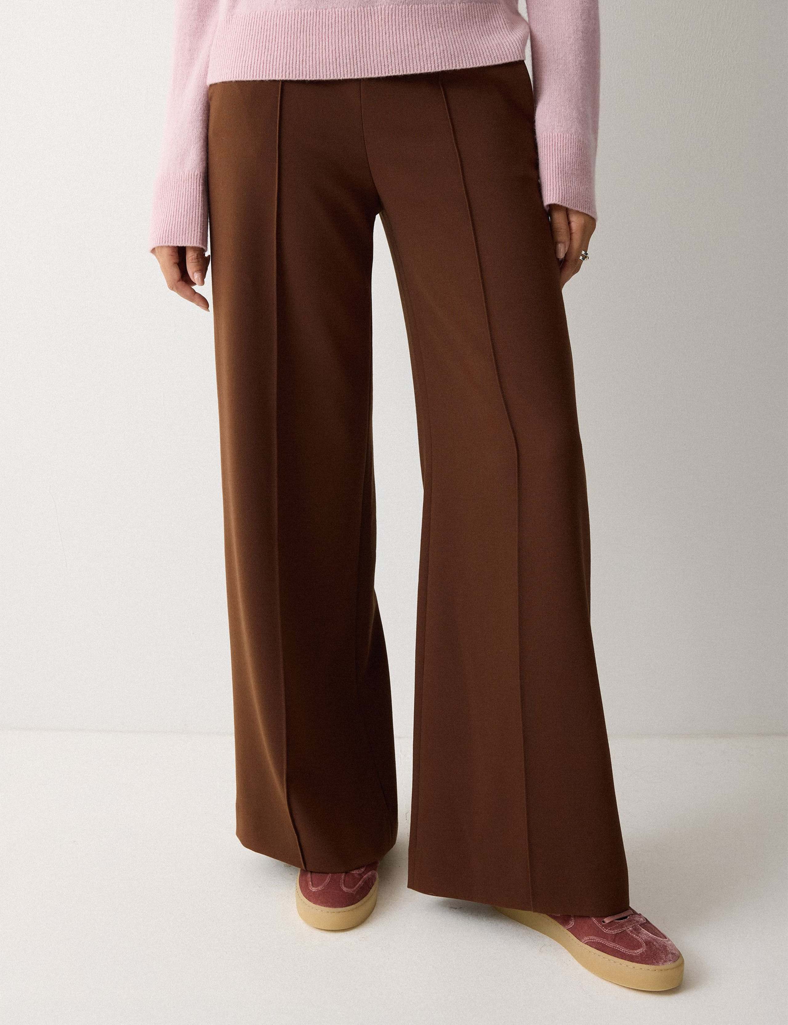 Crepe Pintuck Detail Wide Leg Trousers 2 of 5