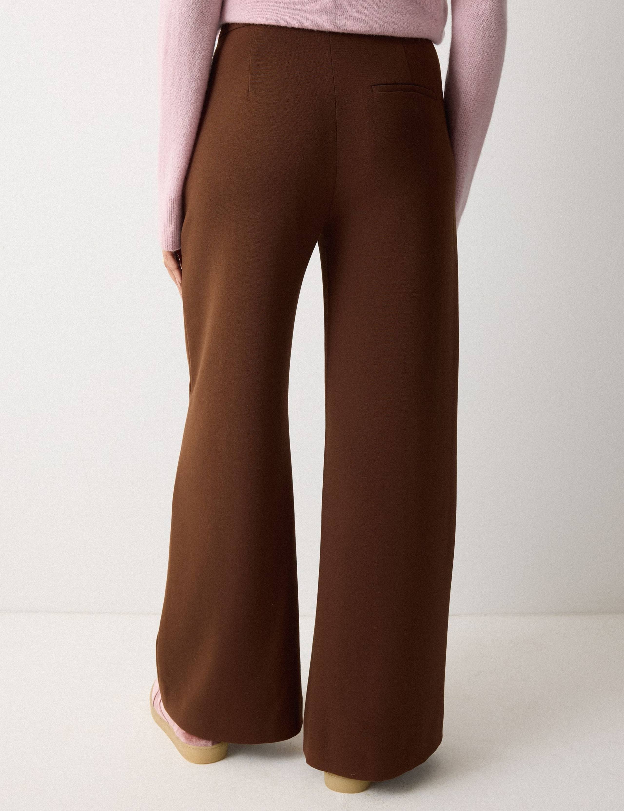 Crepe Pintuck Detail Wide Leg Trousers 4 of 5