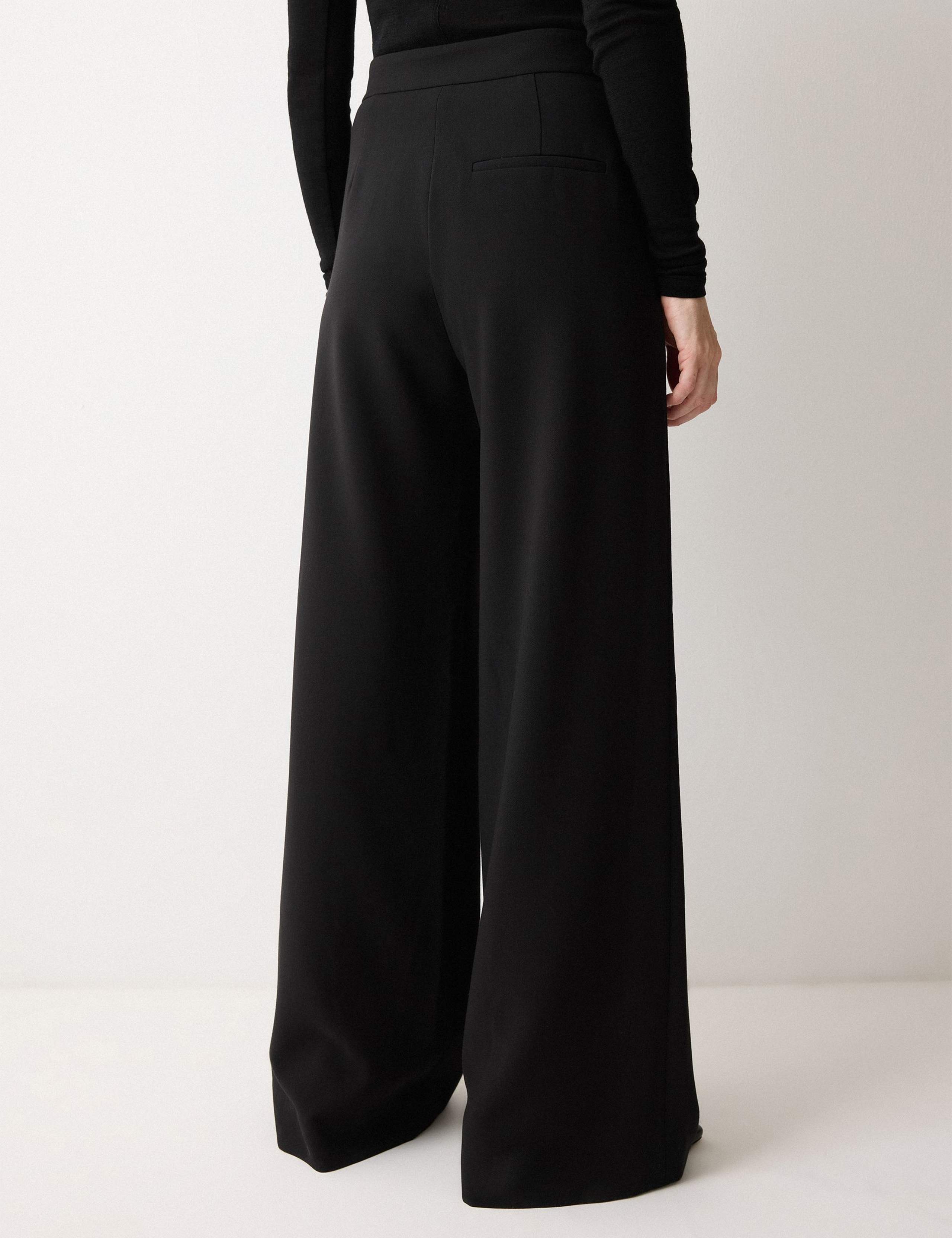 Crepe Pintuck Detail Wide Leg Trousers 3 of 6