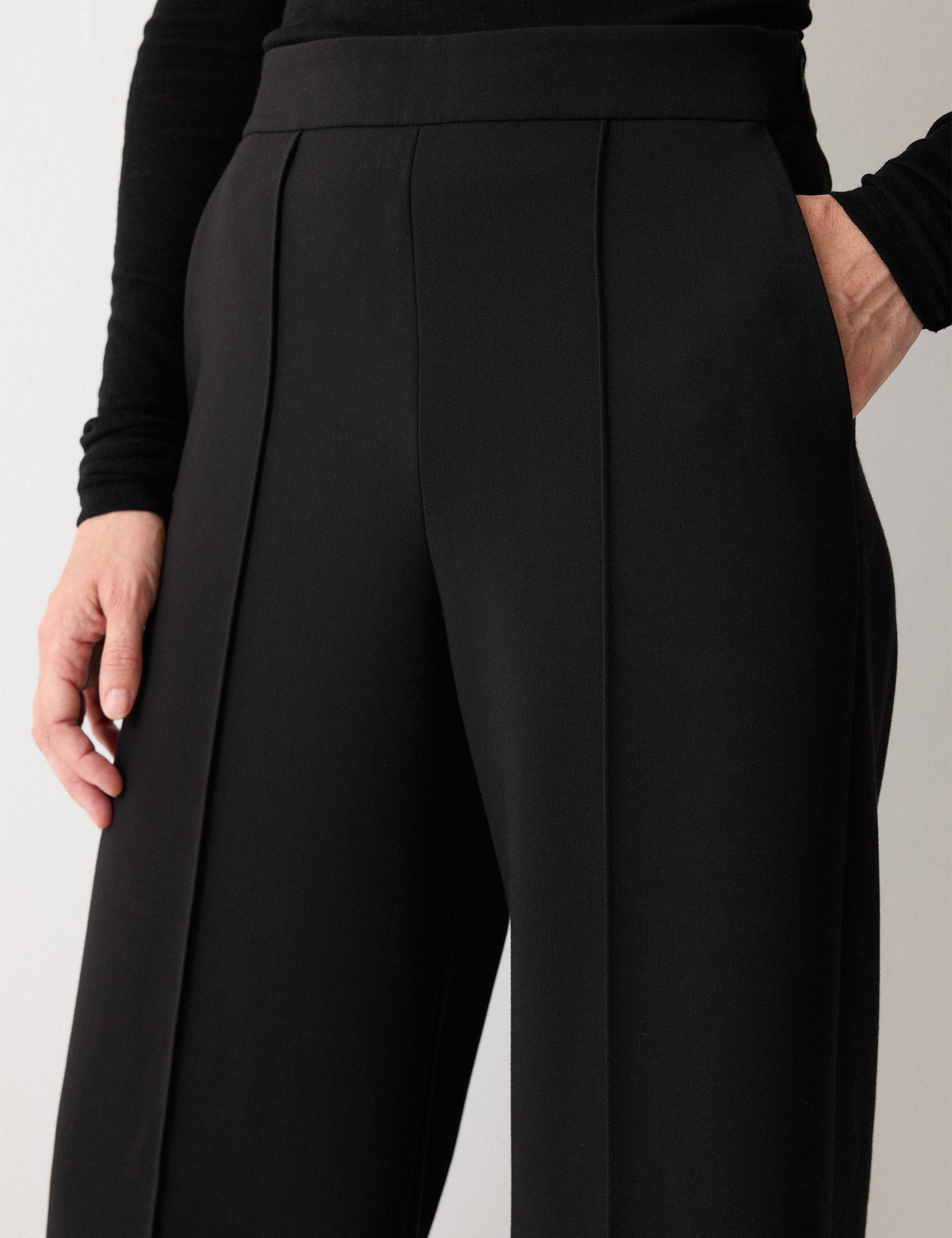 Crepe Pintuck Detail Wide Leg Trousers 5 of 6