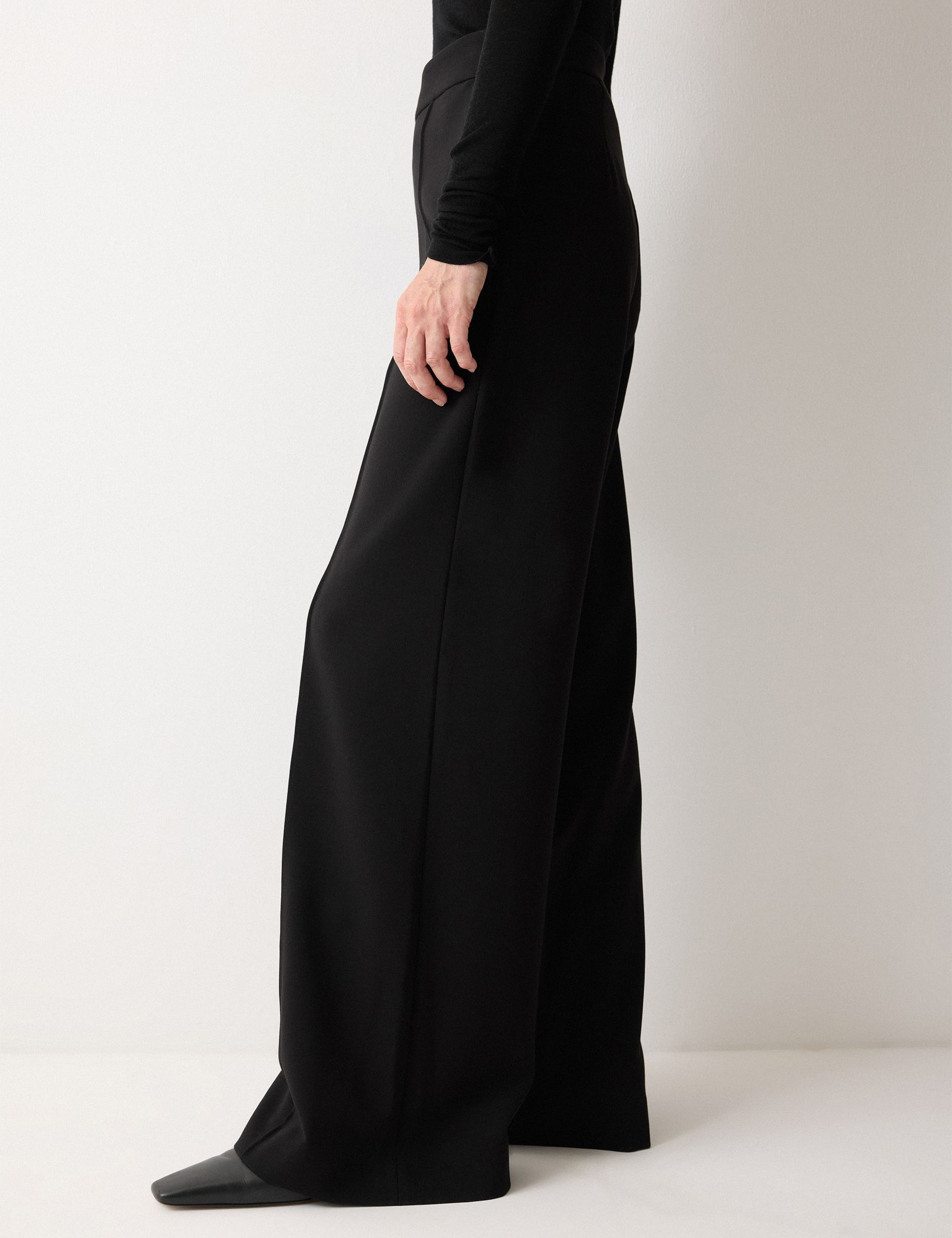 Crepe Pintuck Detail Wide Leg Trousers 6 of 6