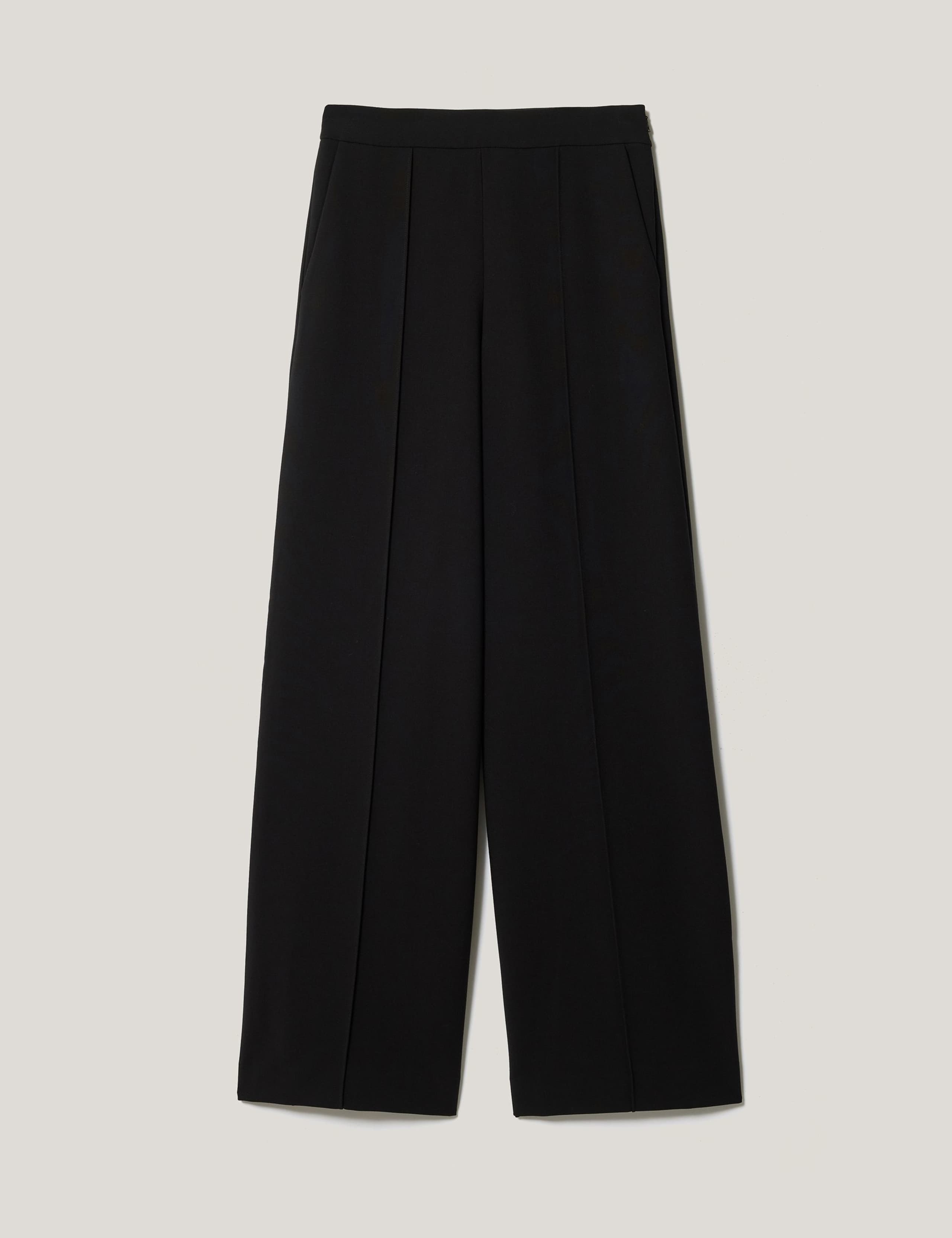 Crepe Pintuck Detail Wide Leg Trousers 2 of 6