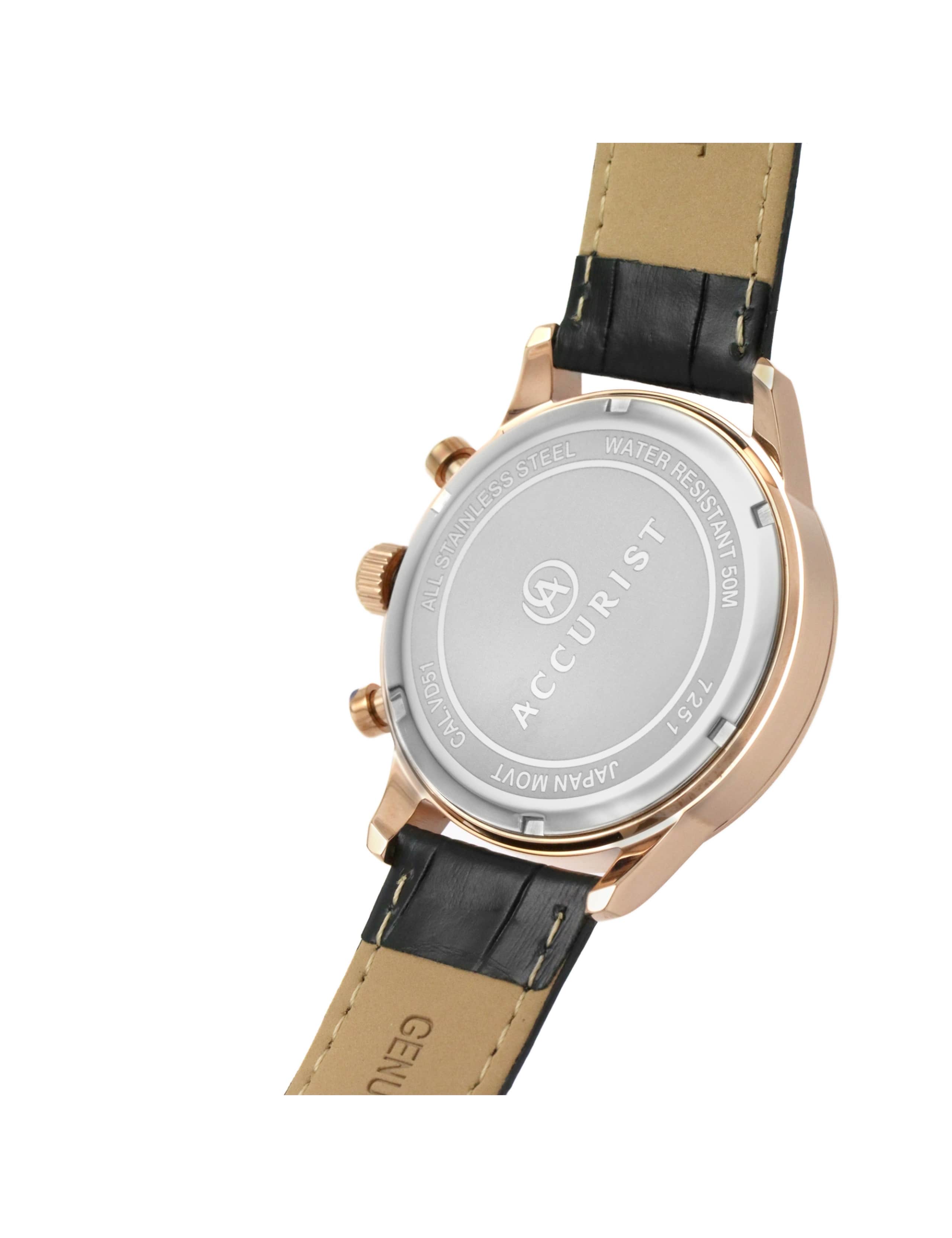 Accurist Leather Chronograph Watch 6 of 7