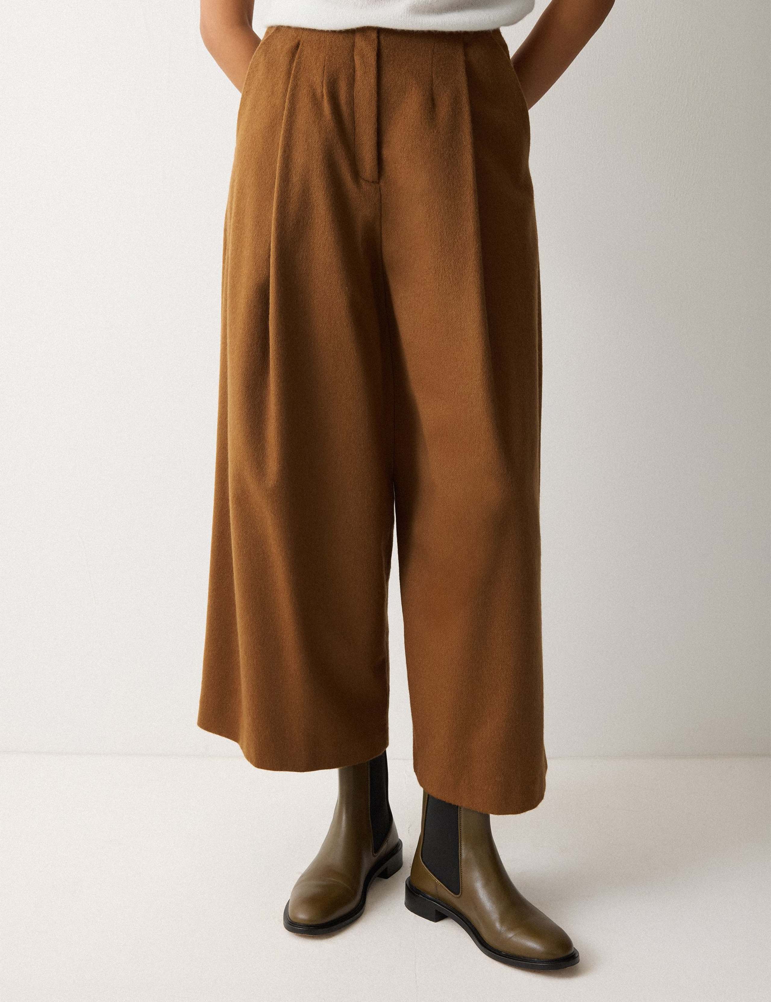 Wool Rich High Waist Wide Leg Trousers 3 of 5