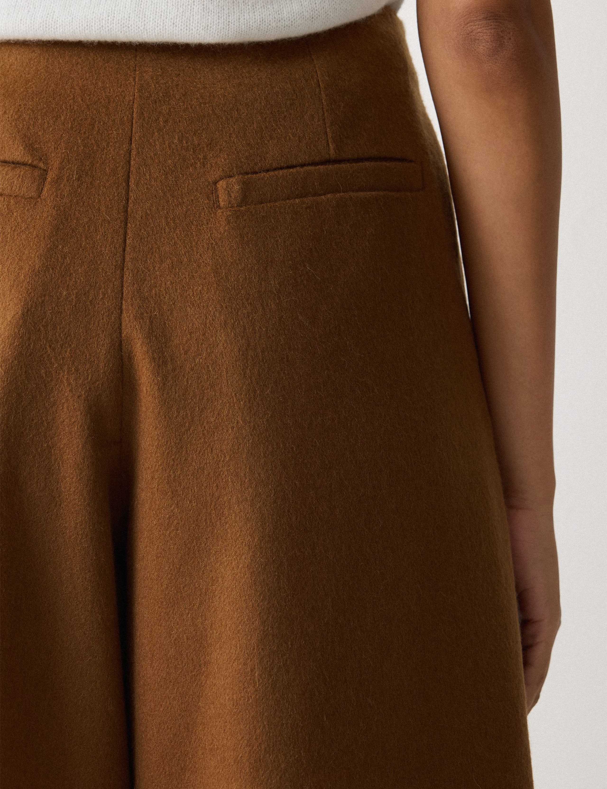 Wool Rich High Waist Wide Leg Trousers 4 of 5