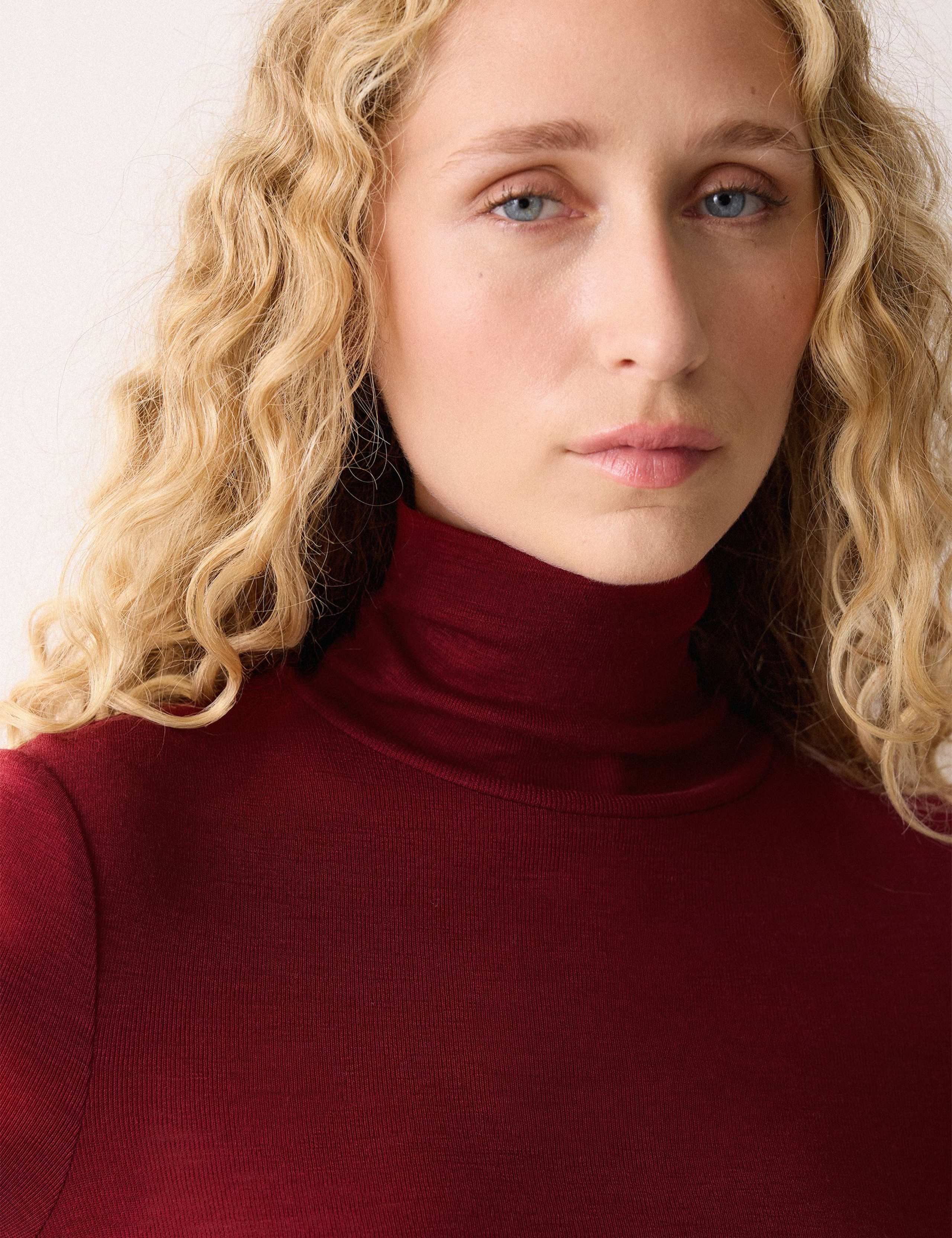 Pure Merino Wool Polo Neck Jumper 3 of 4