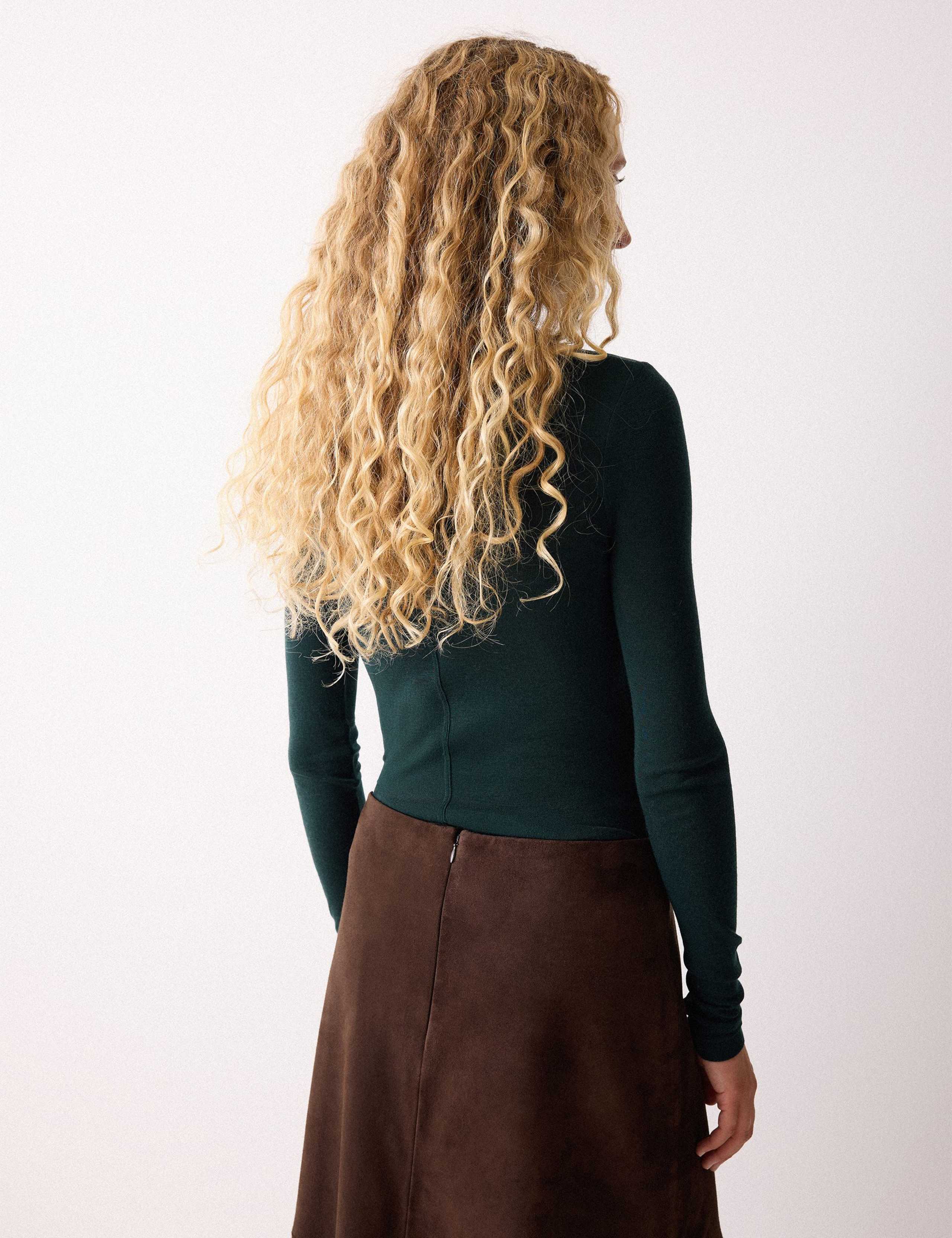 Pure Merino Wool Polo Neck Jumper 3 of 5