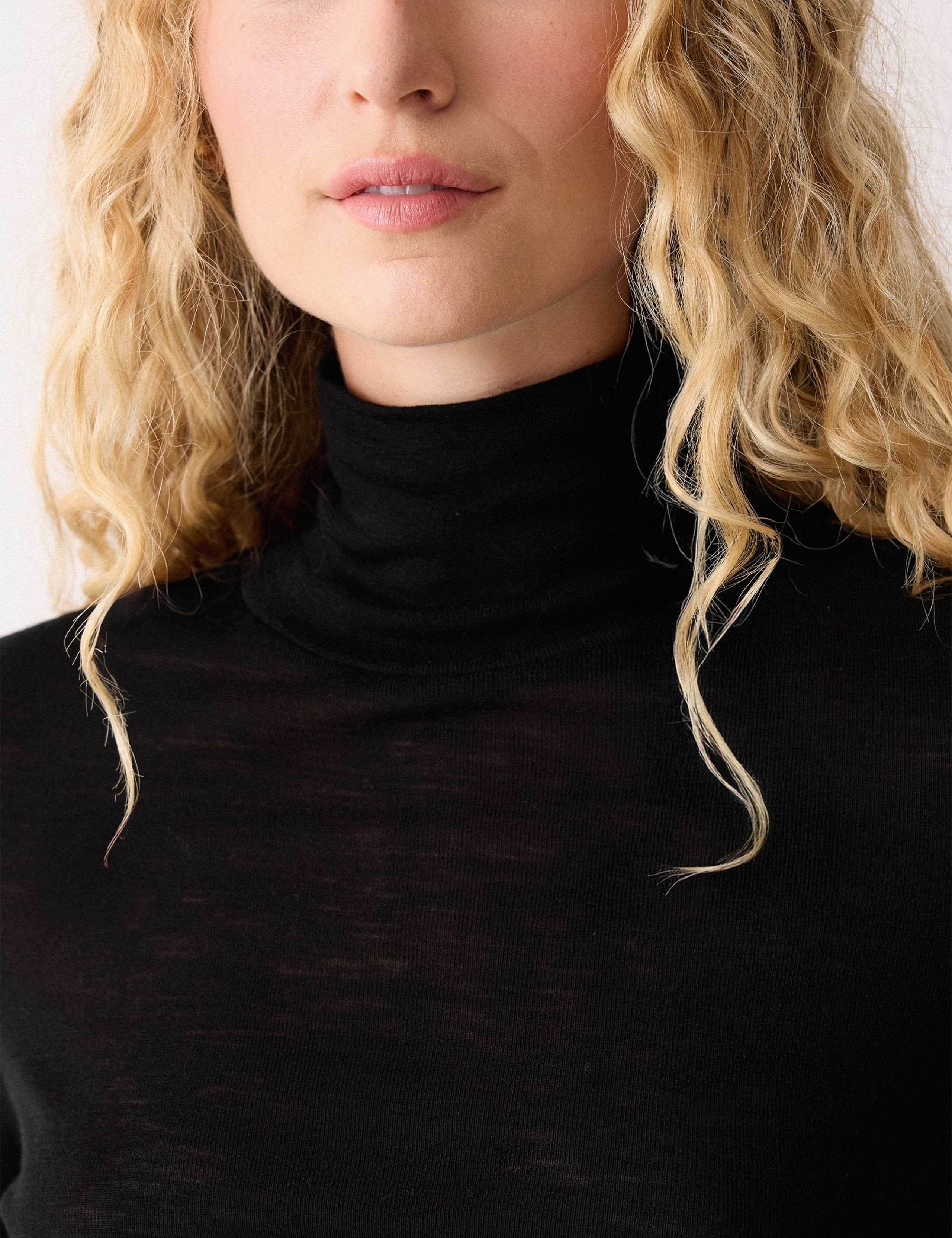 Pure Merino Wool Polo Neck Jumper 5 of 5