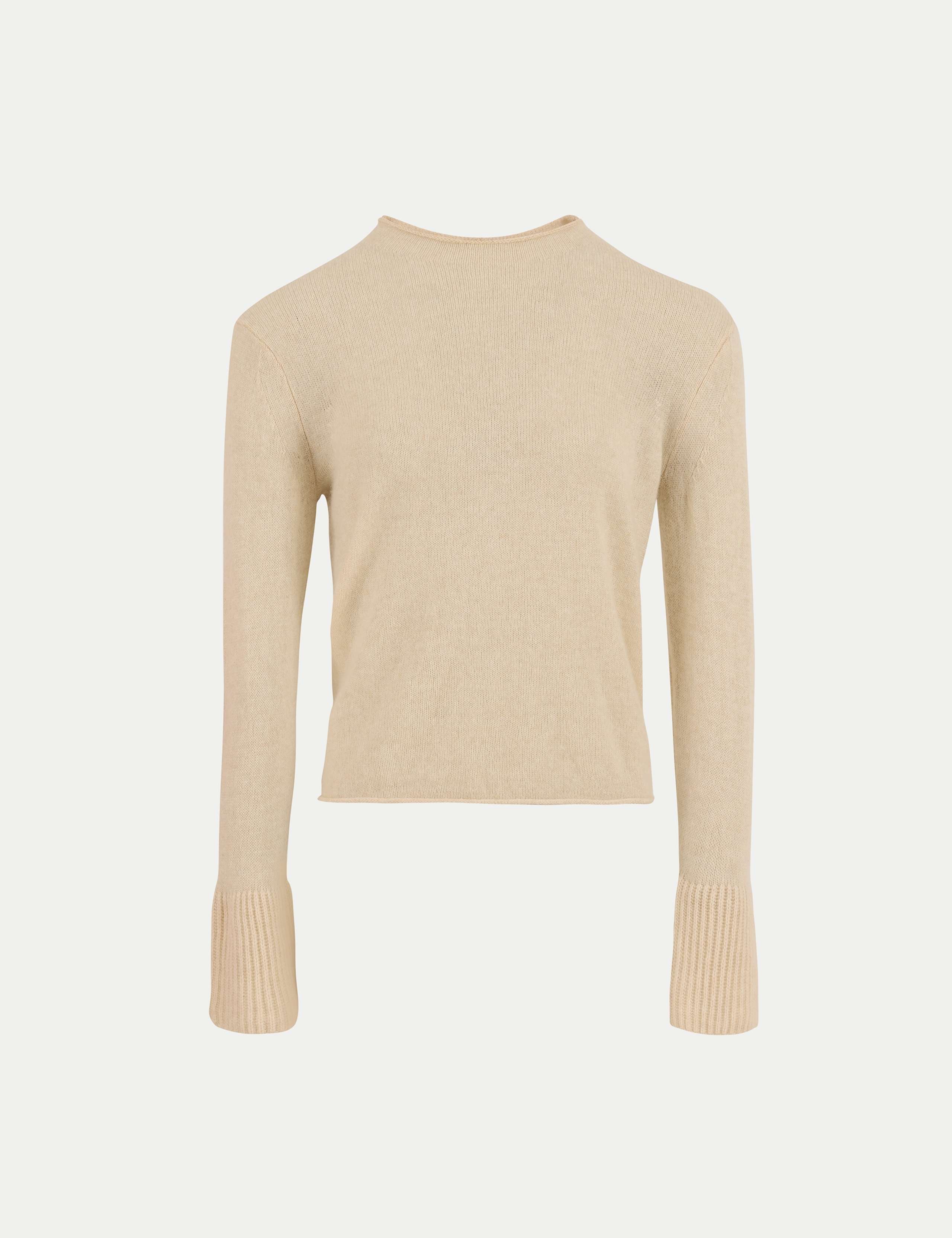 Pure Cashmere Round Neck Fluted Cuff Jumper 2 of 5