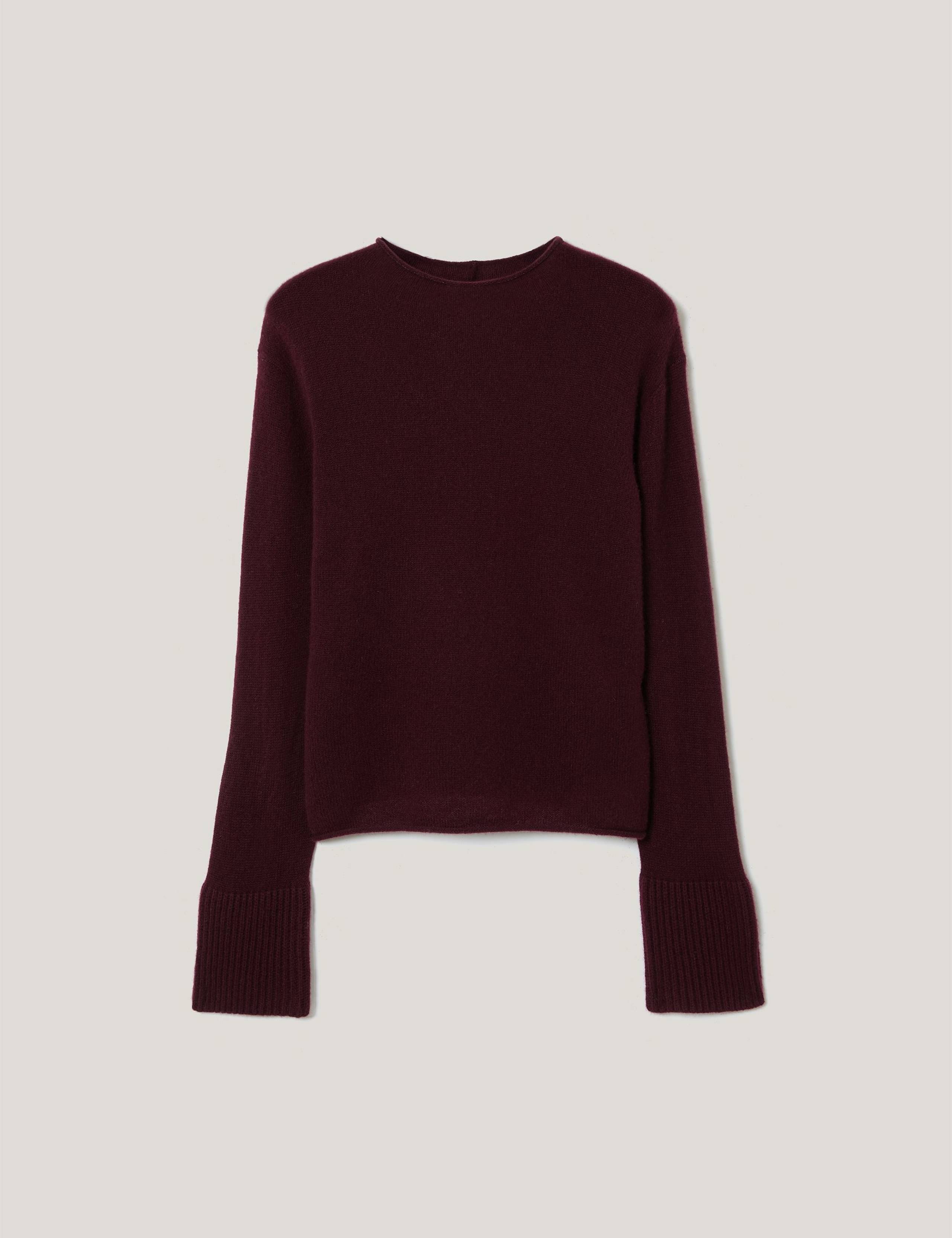 Pure Cashmere Round Neck Fluted Cuff Jumper 2 of 5