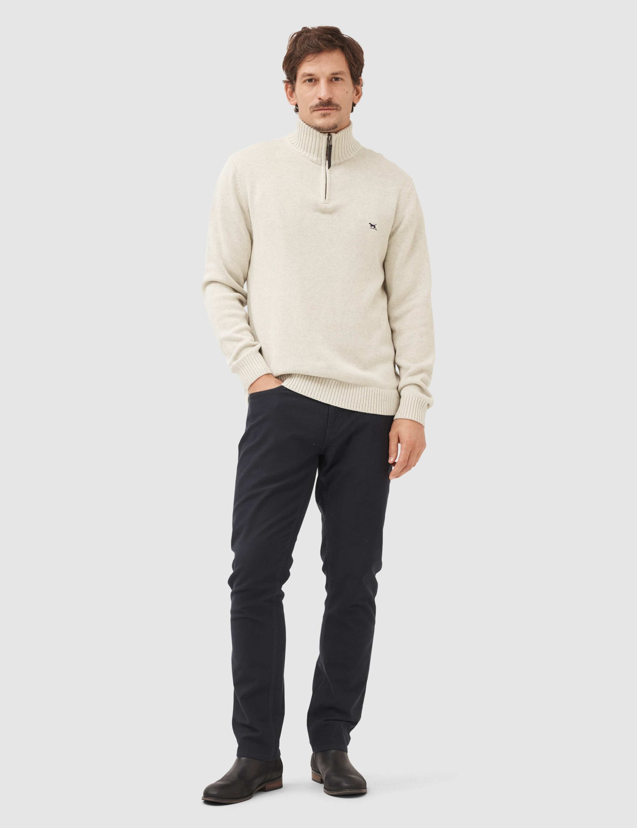 Merrick Bay Pure Cotton Half Zip Jumper 2 of 5