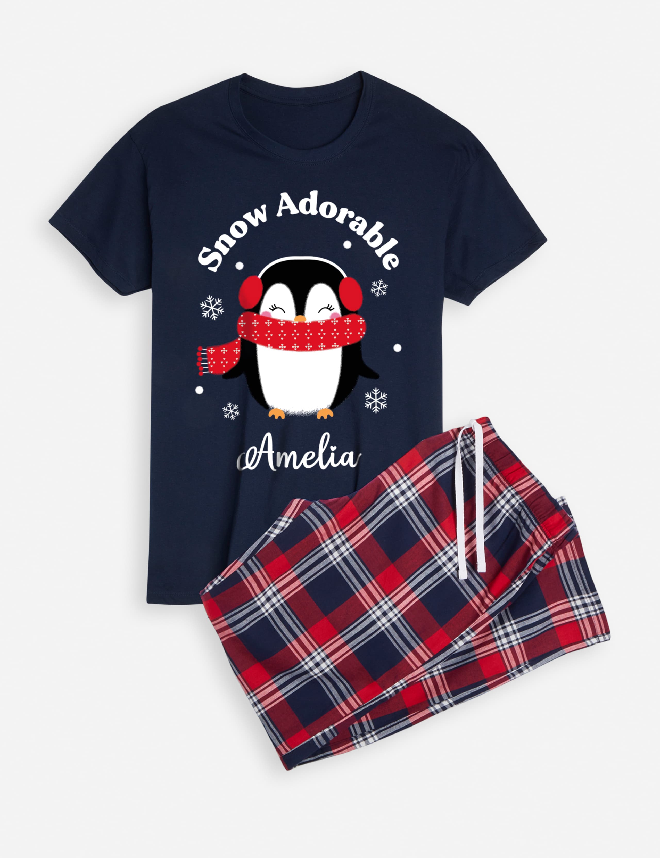 Personalised Penguin Girls Pyjamas (5-12 Yrs) 2 of 4