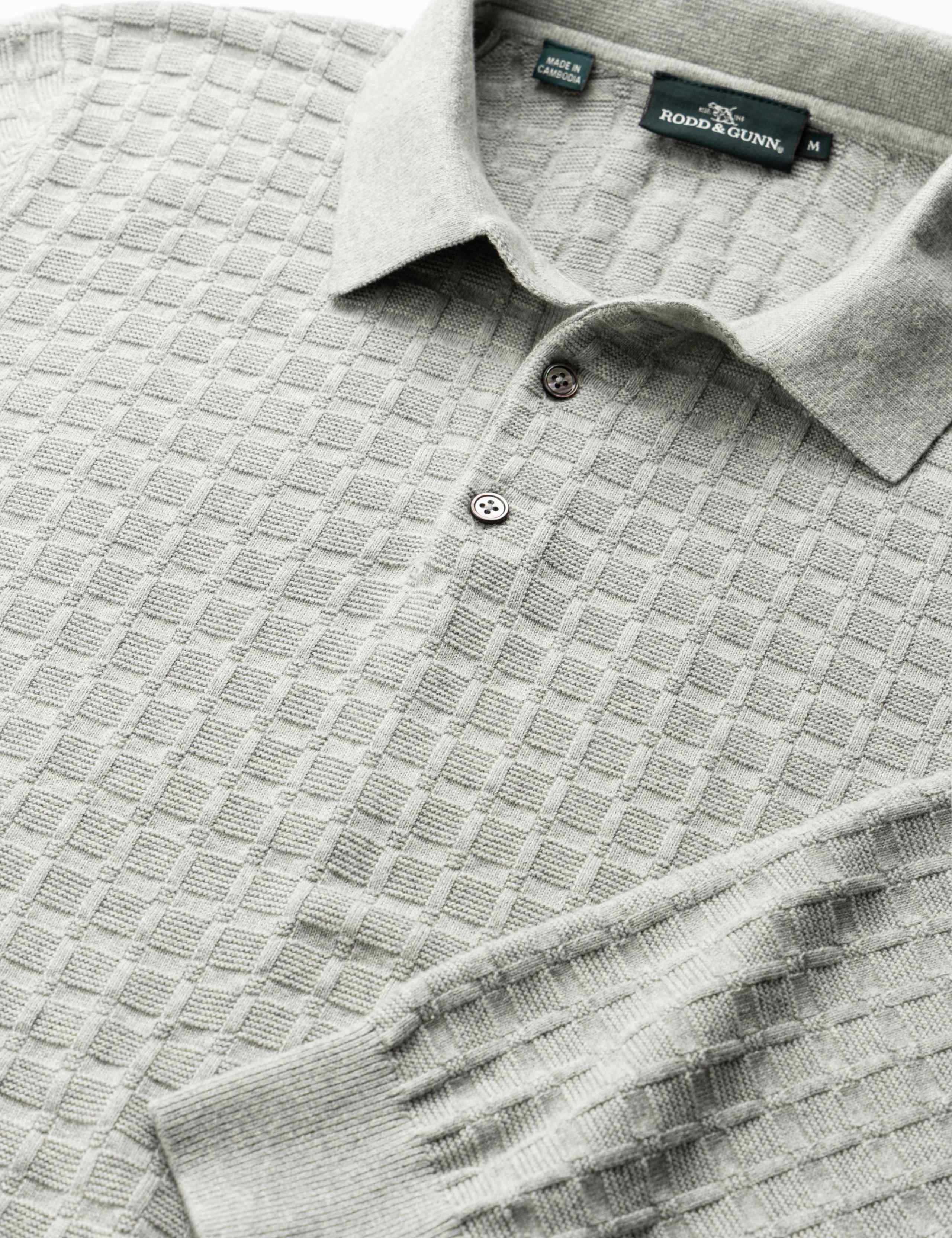 Redruth Pure Cotton Textured Knitted Polo Shirt 3 of 6
