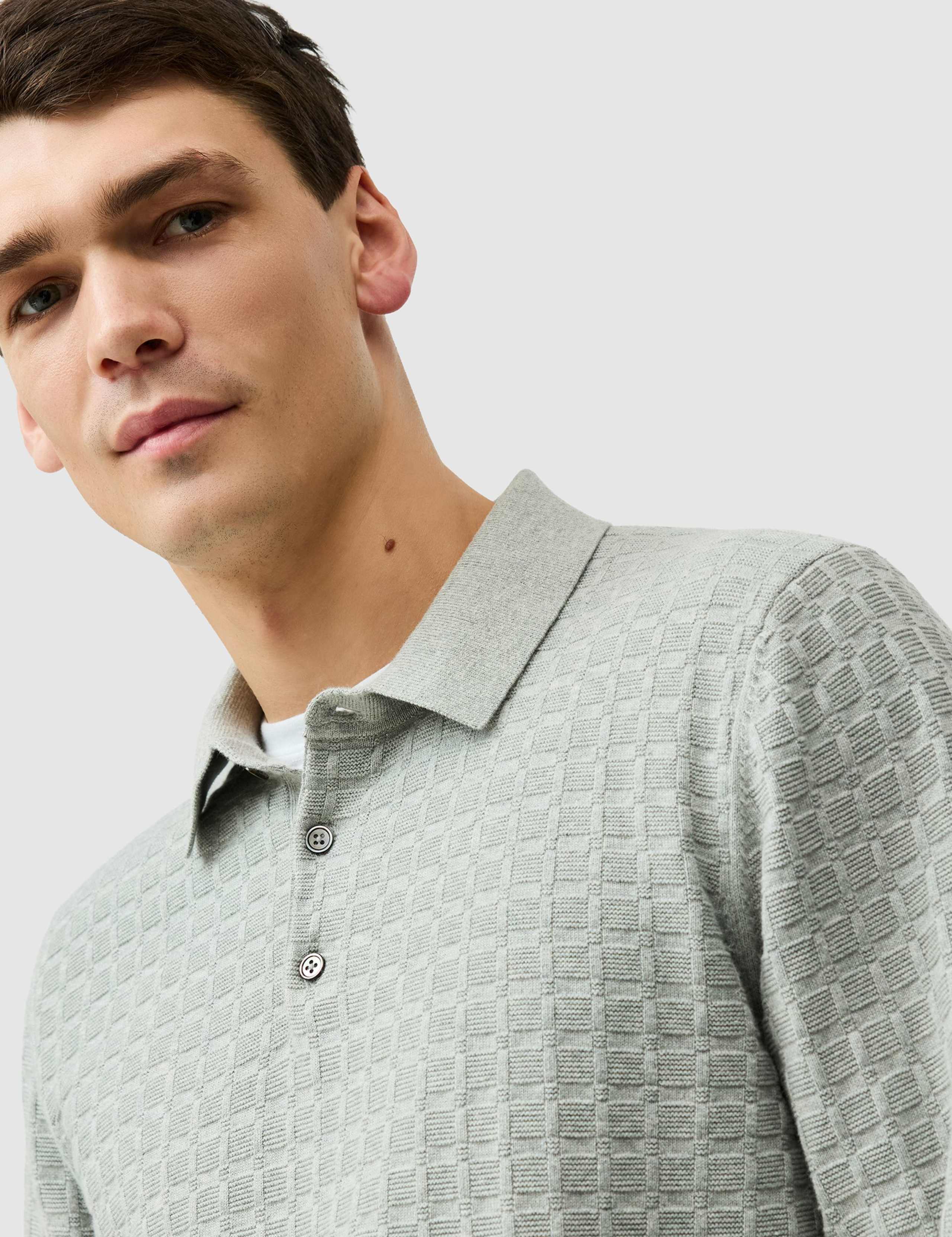 Redruth Pure Cotton Textured Knitted Polo Shirt 5 of 6