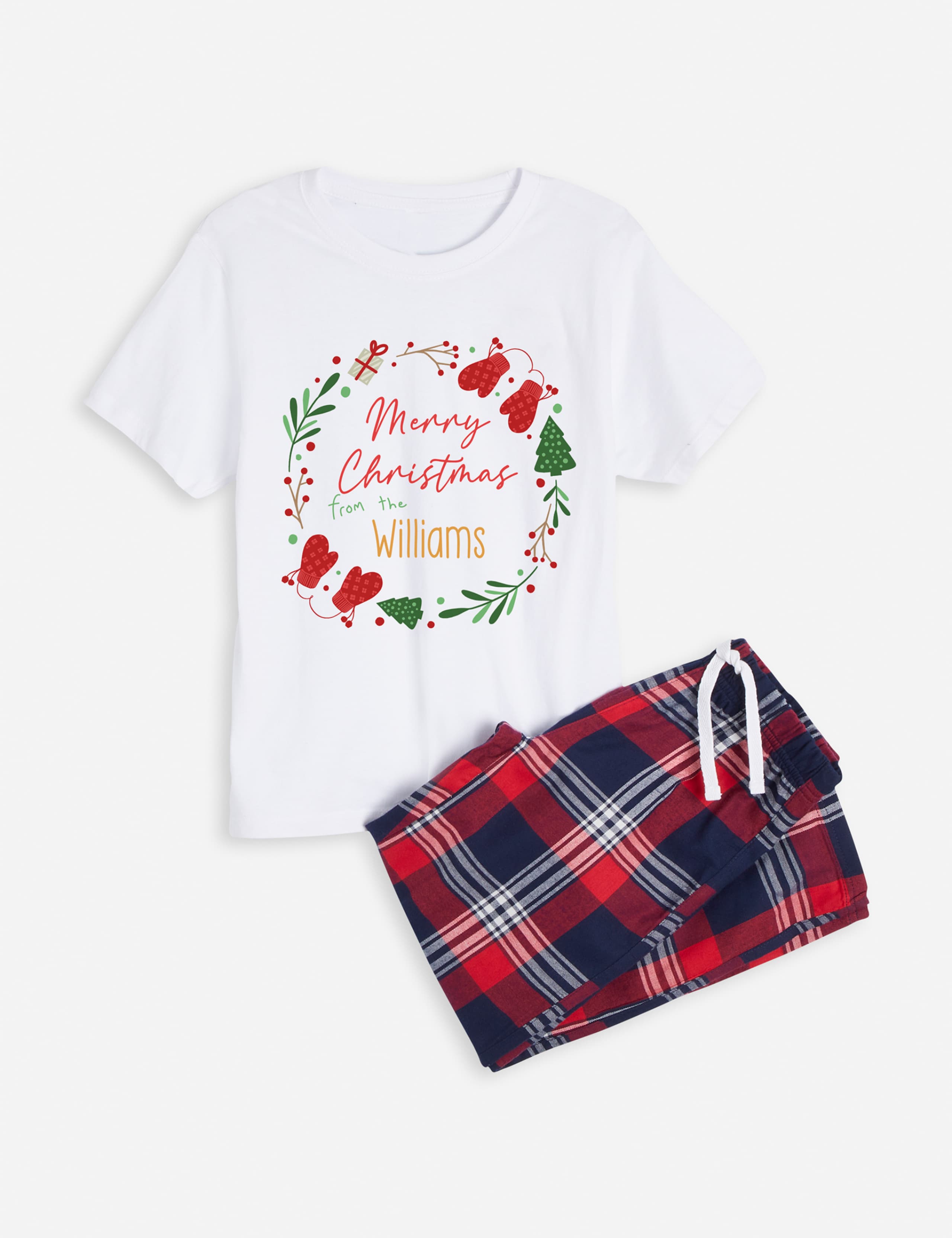 Personalised Wreath Girls Pyjamas 2 of 4