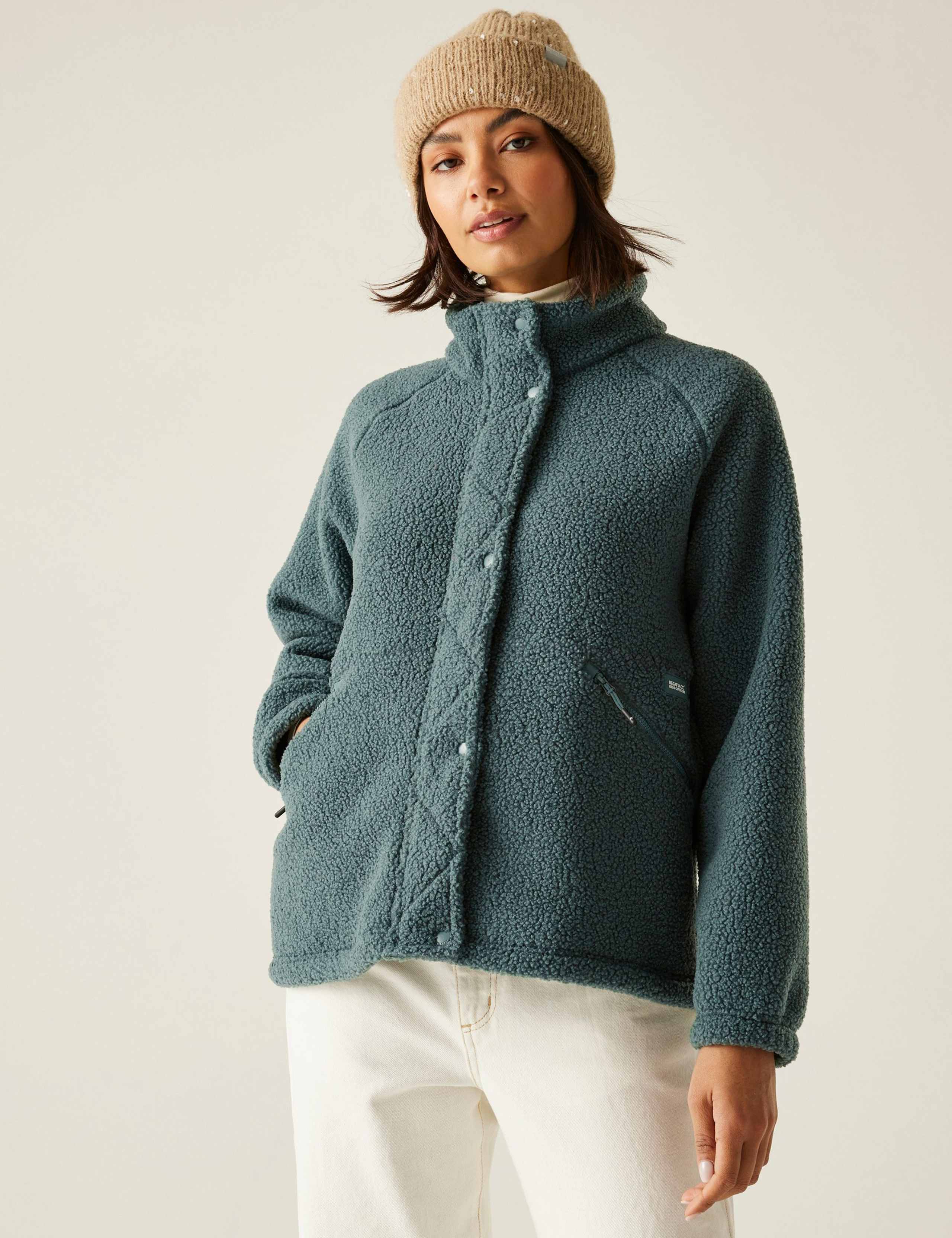 Emilica Borg Funnel Neck Zip Up Fleece 1 of 7