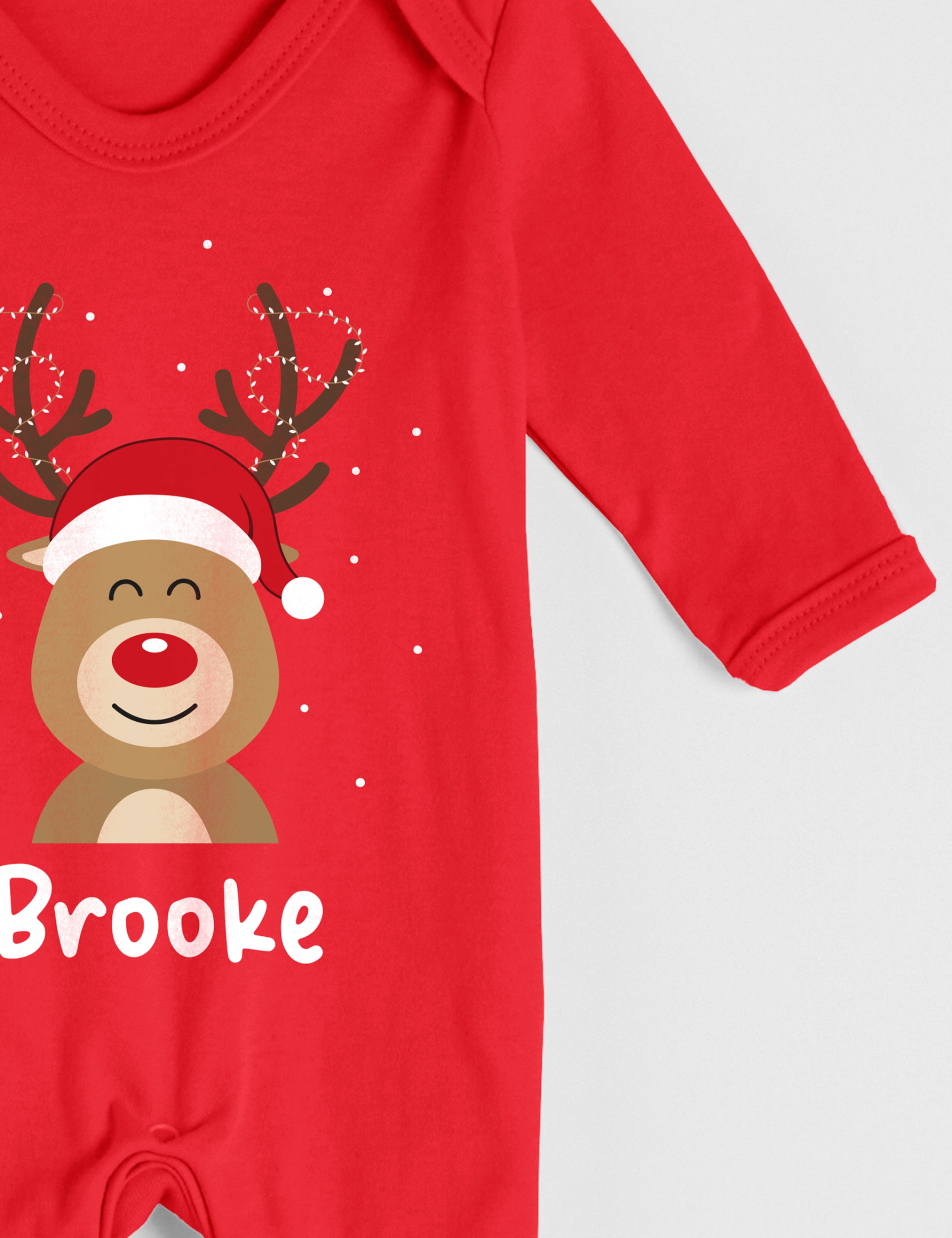 Personalised Reindeer Babygrow (0-12 Mths) 3 of 3